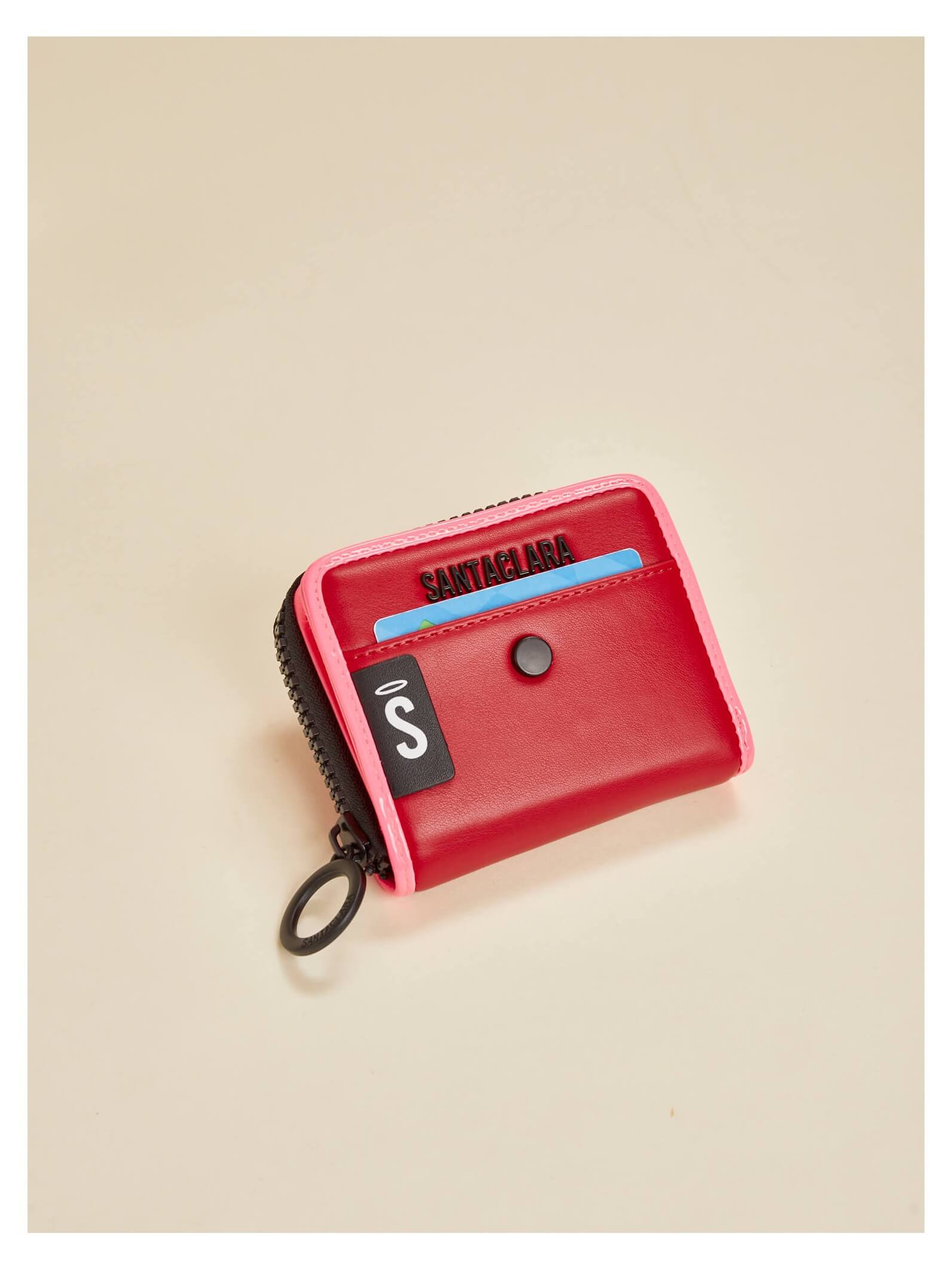 Billetera Mini Clara Rojo Oscuro