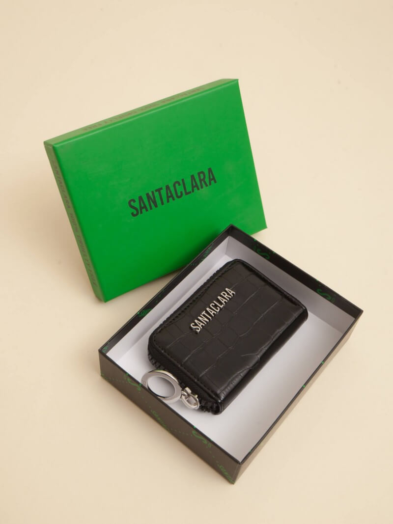 Tarjetero Lucia Croco Negro