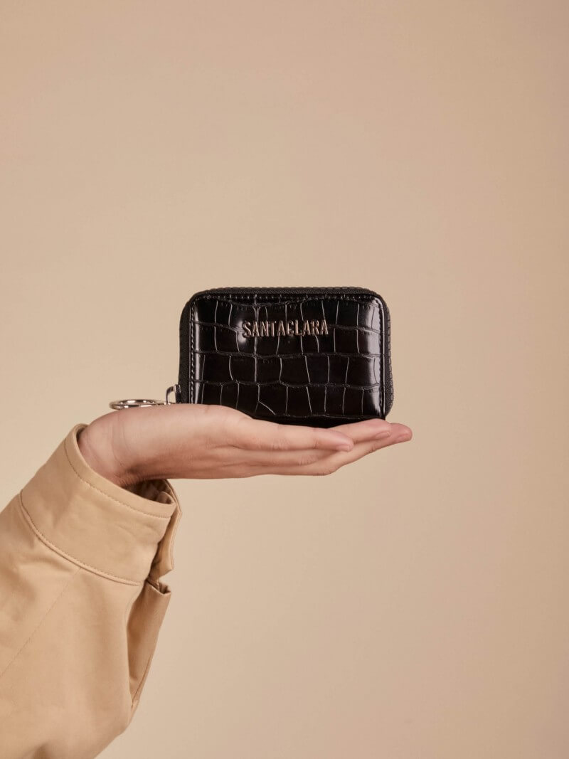 Tarjetero Lucia Croco Negro