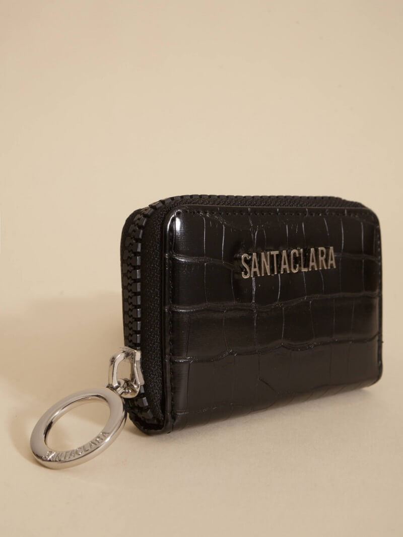 Tarjetero Lucia Croco Negro