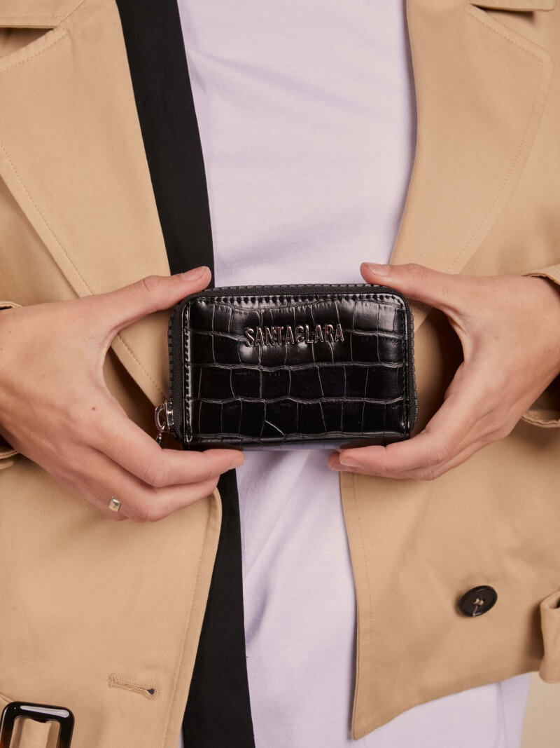 Tarjetero Lucia Croco Negro
