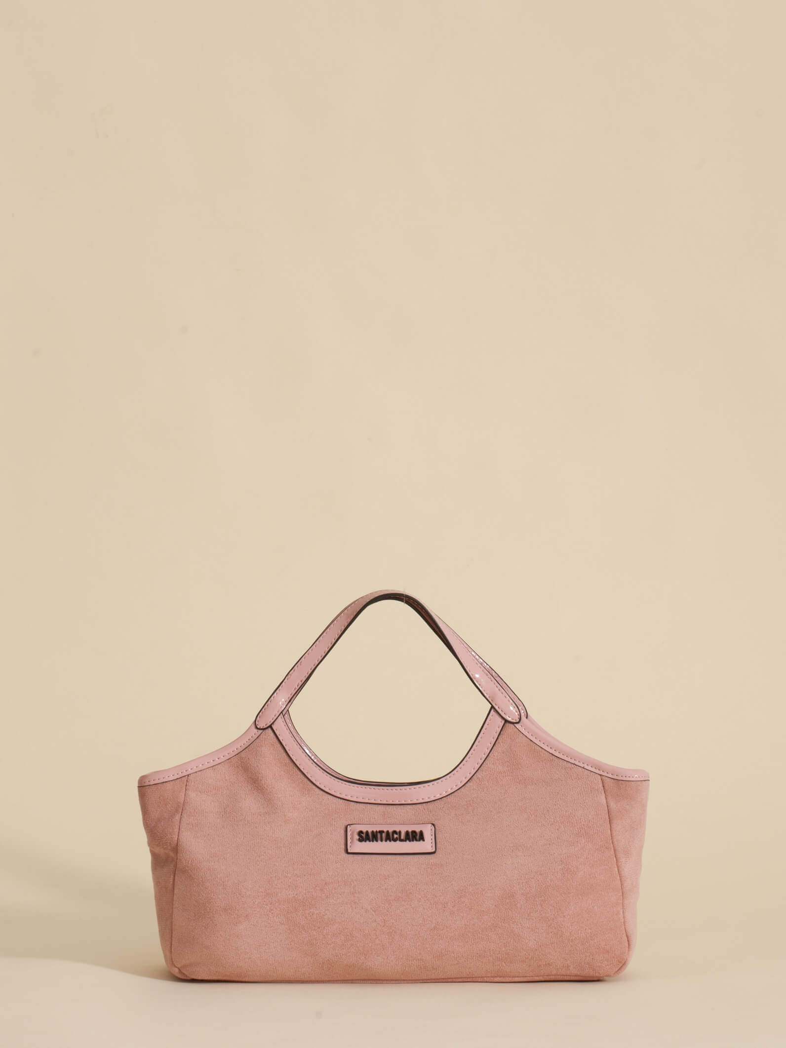 Bandolera Justina Rosa Viejo Efecto Gamuza
