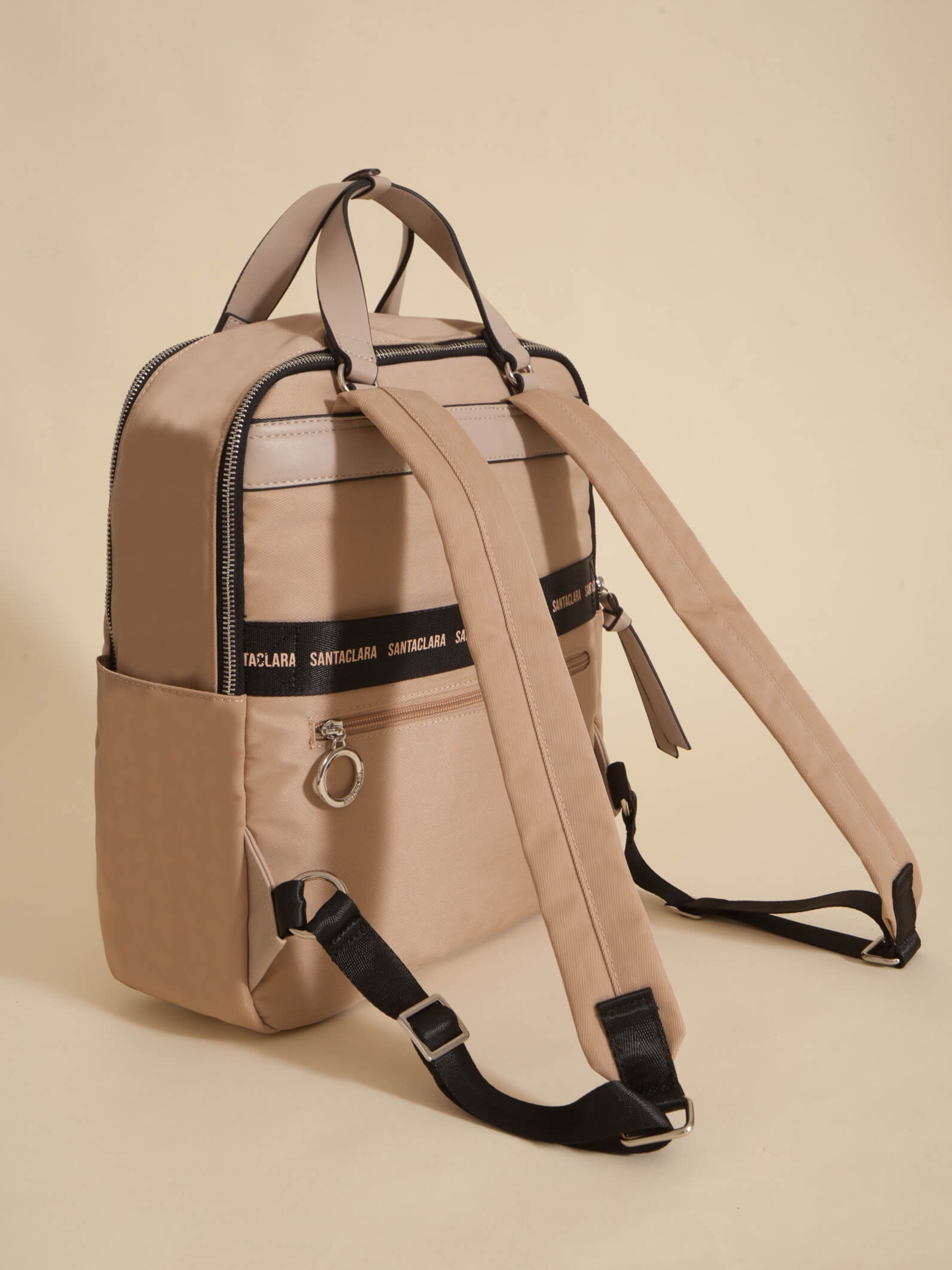 Mochila Nomi Porta Notebook Beige