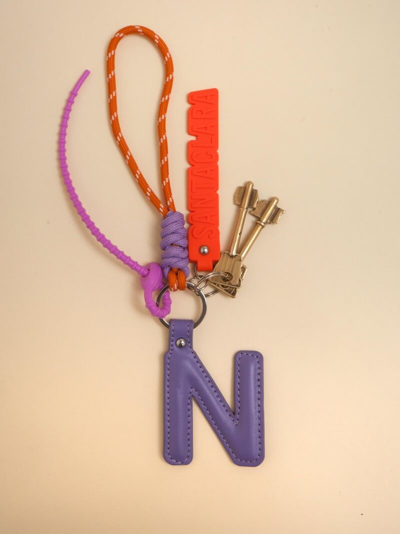 Llavero Y Charm Letra N Multicolor