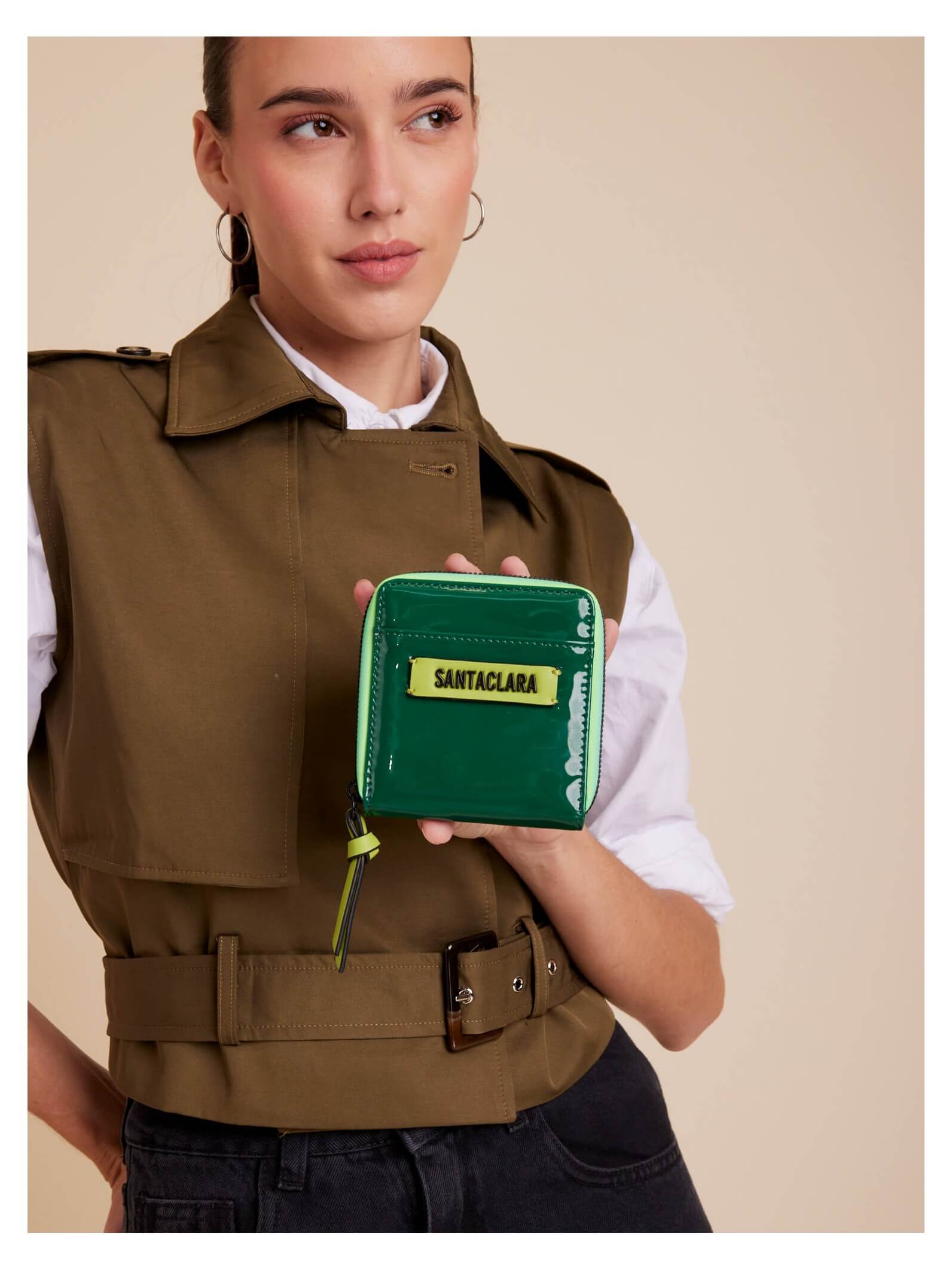 Billetera Mini Iris Verde