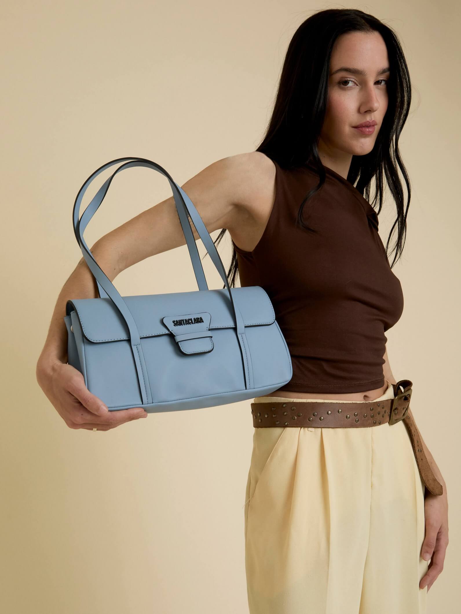 Cartera Vinta Celeste