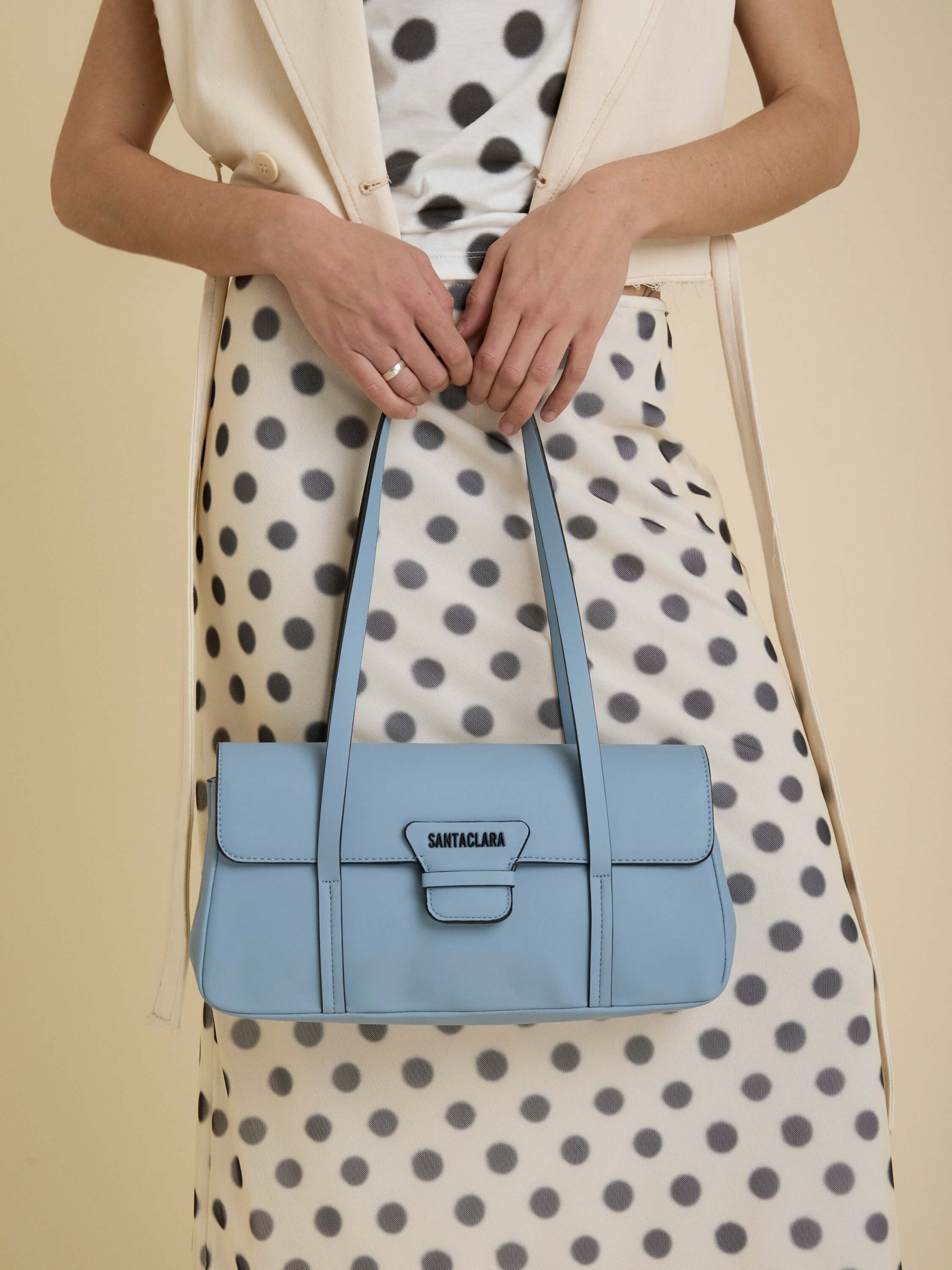 Cartera Vinta Celeste