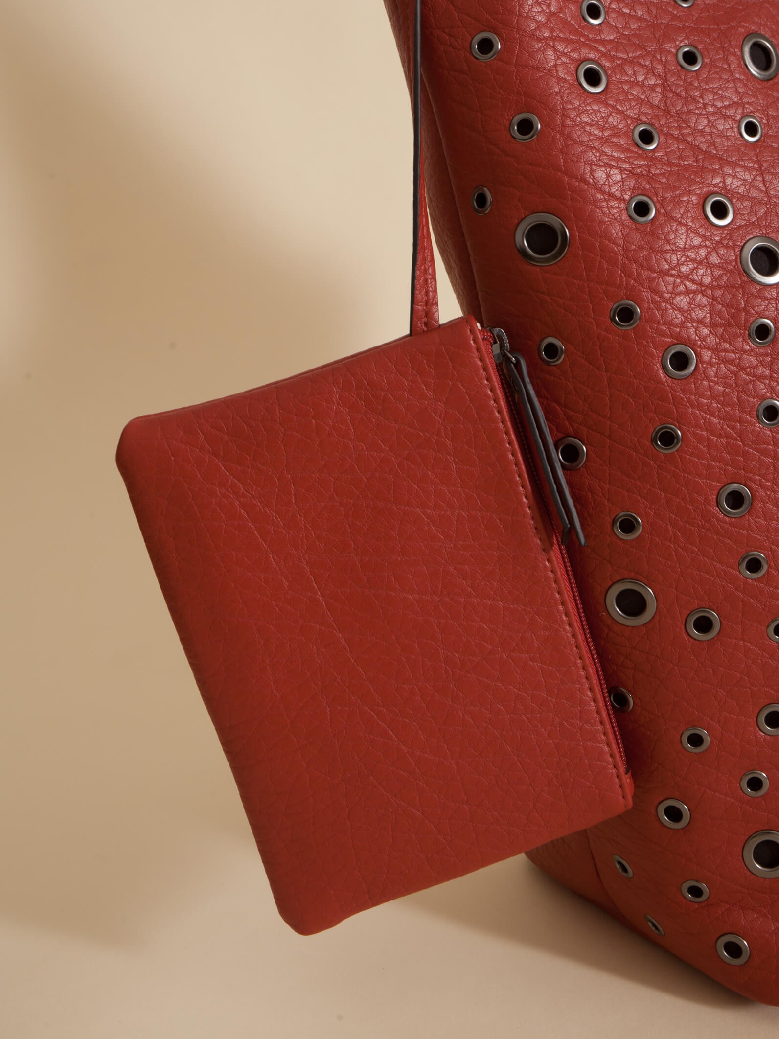 Cartera Shopper Brava Rojo Oscuro