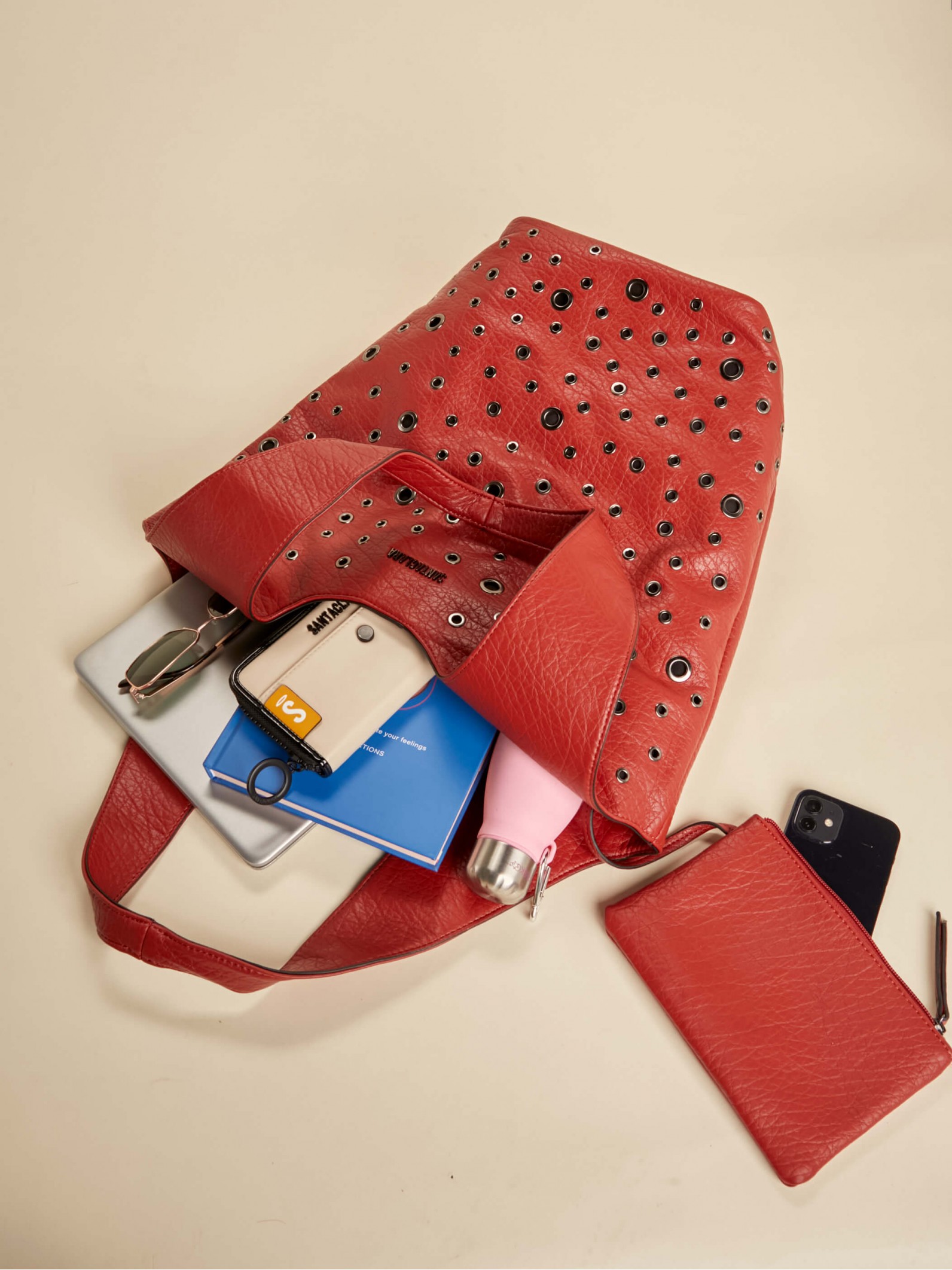 Cartera Shopper Brava Rojo Oscuro