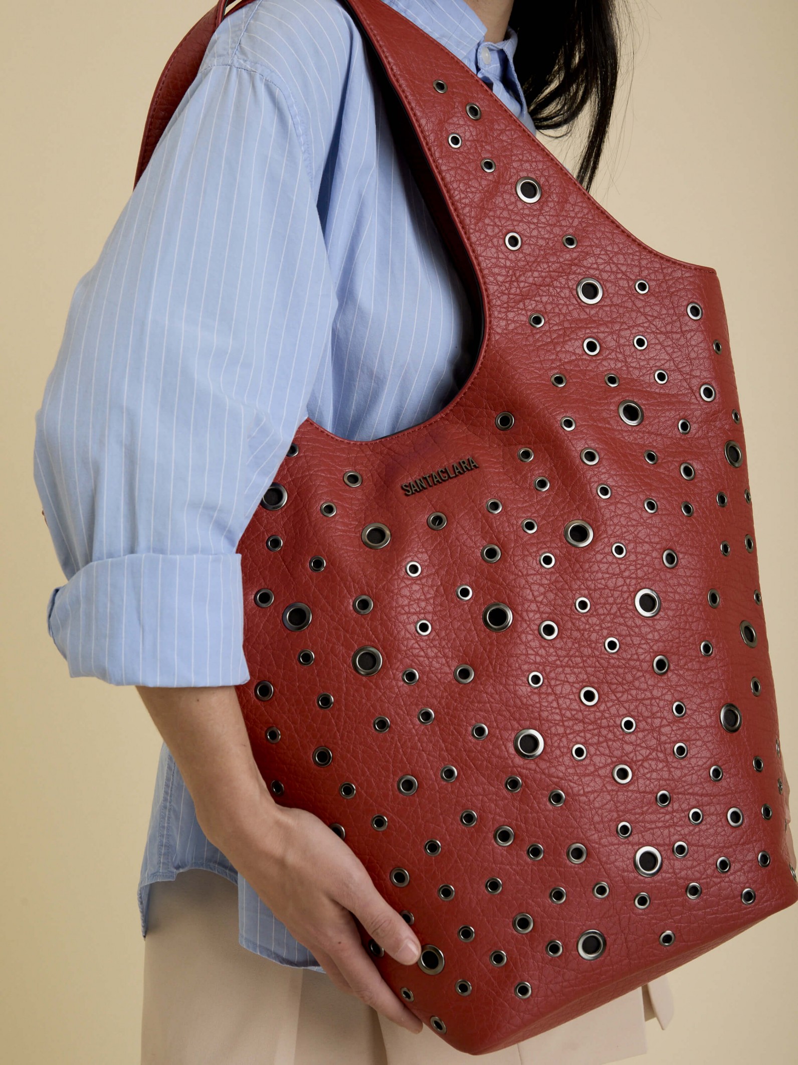 Cartera Shopper Brava Rojo Oscuro