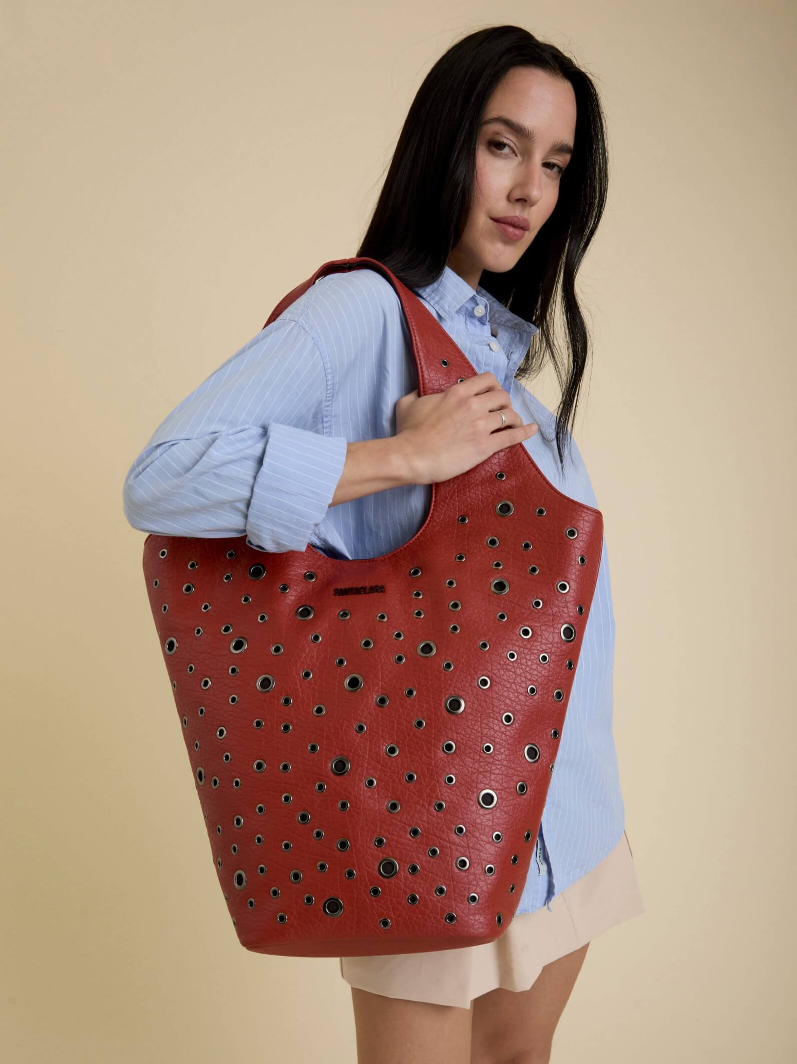 Cartera Shopper Brava Rojo Oscuro
