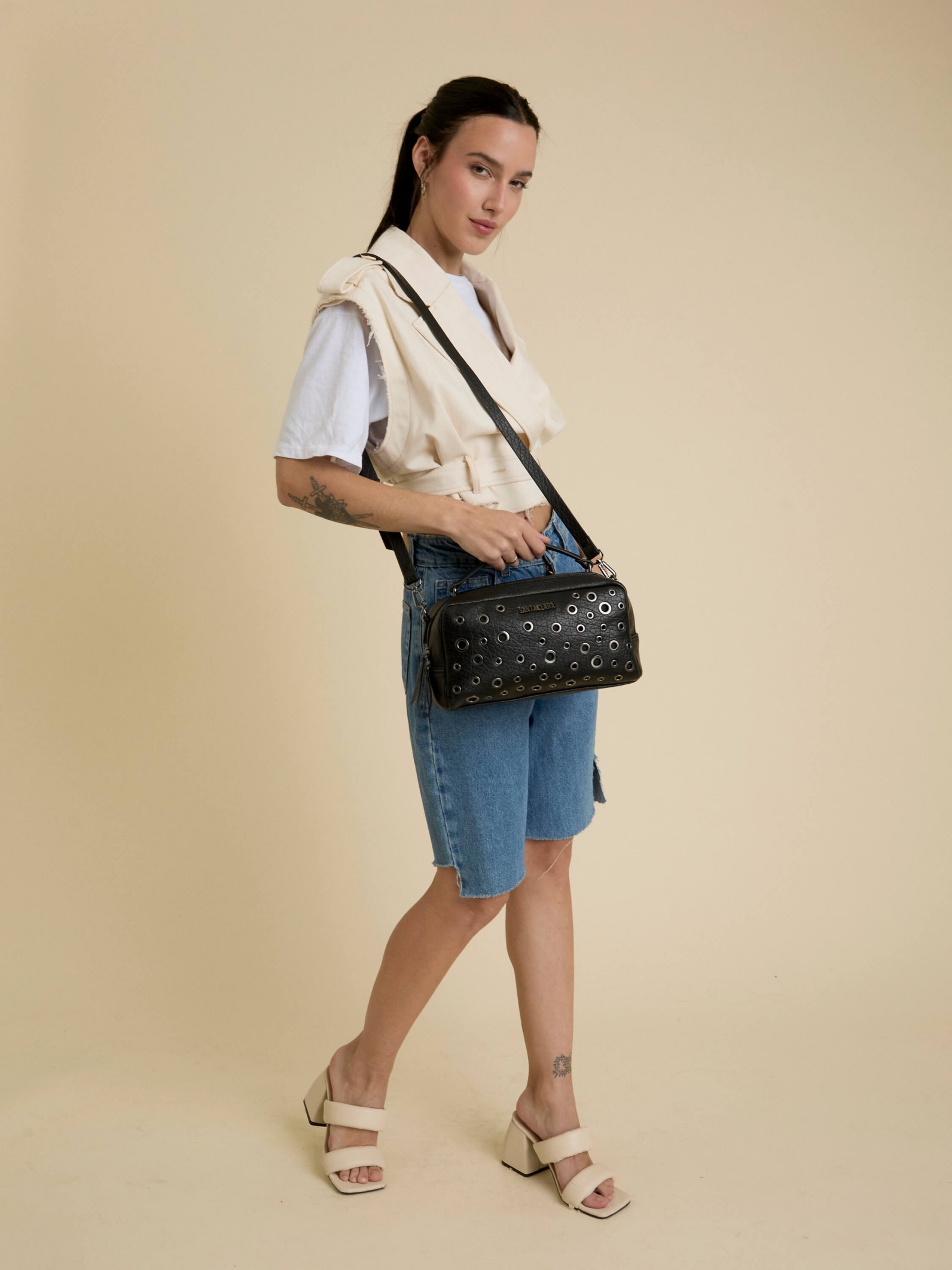 Bandolera Brava Negro