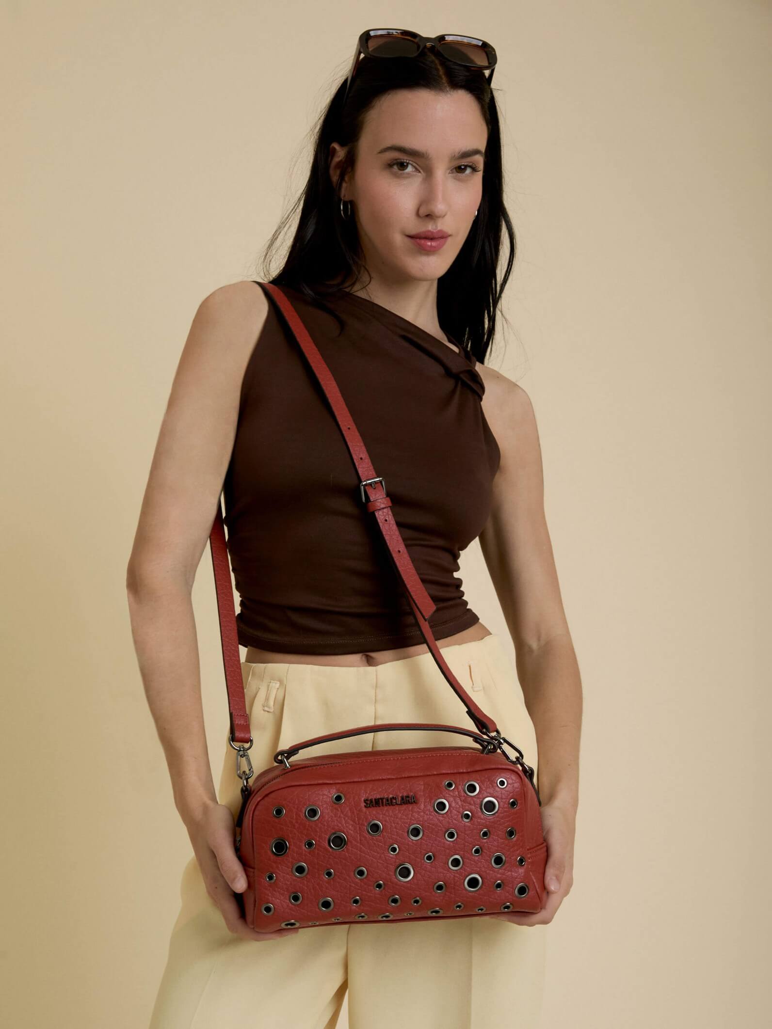 Bandolera Brava Rojo Oscuro