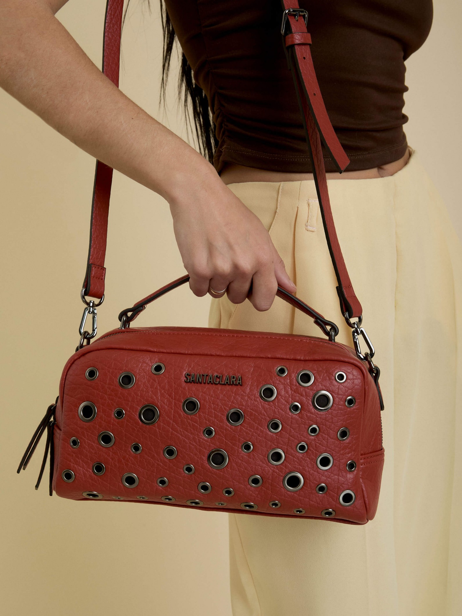 Bandolera Brava Rojo Oscuro