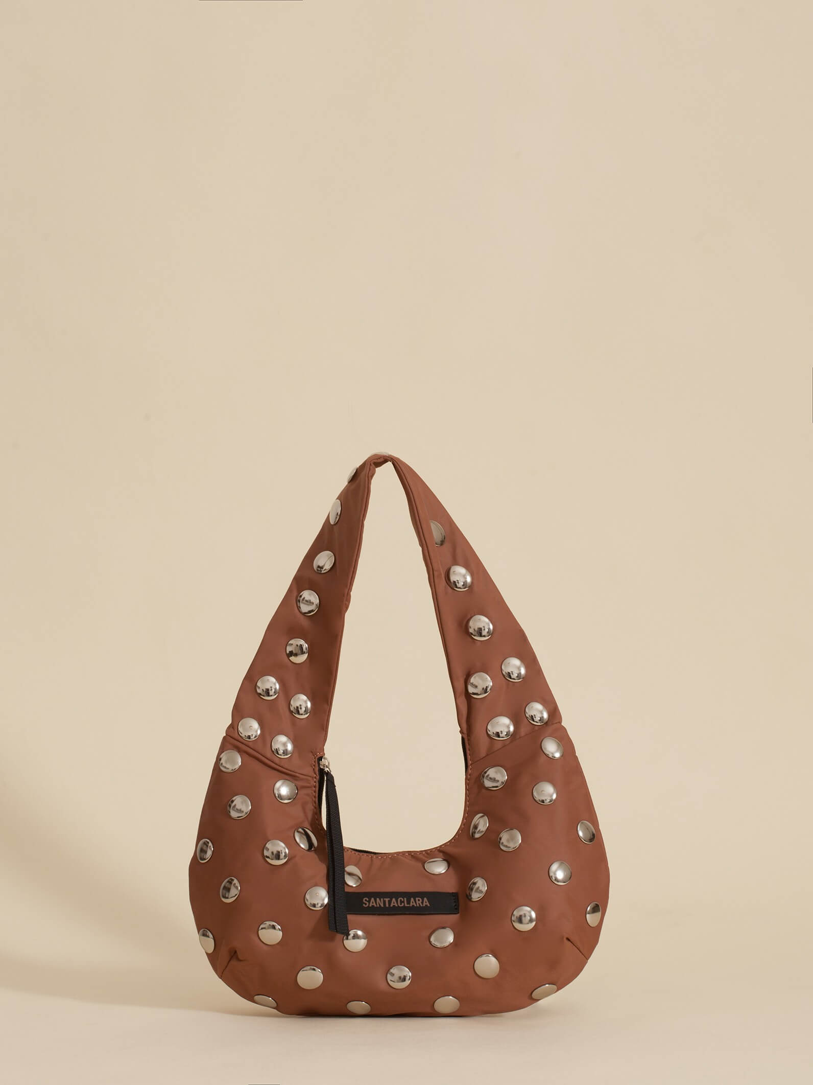 Minibag Magui Marrón Con Tachas