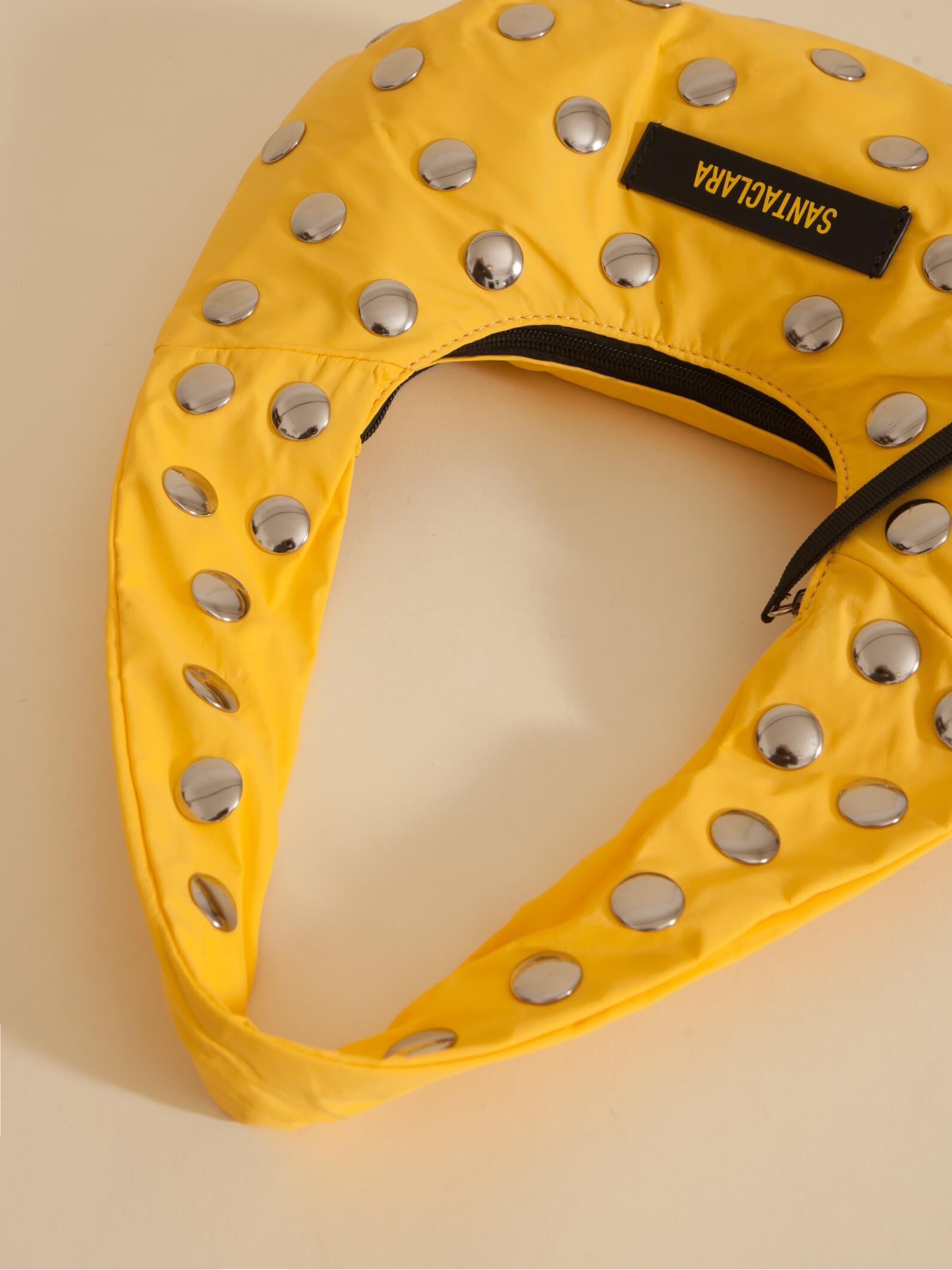 Minibag Magui Amarilla Con Tachas