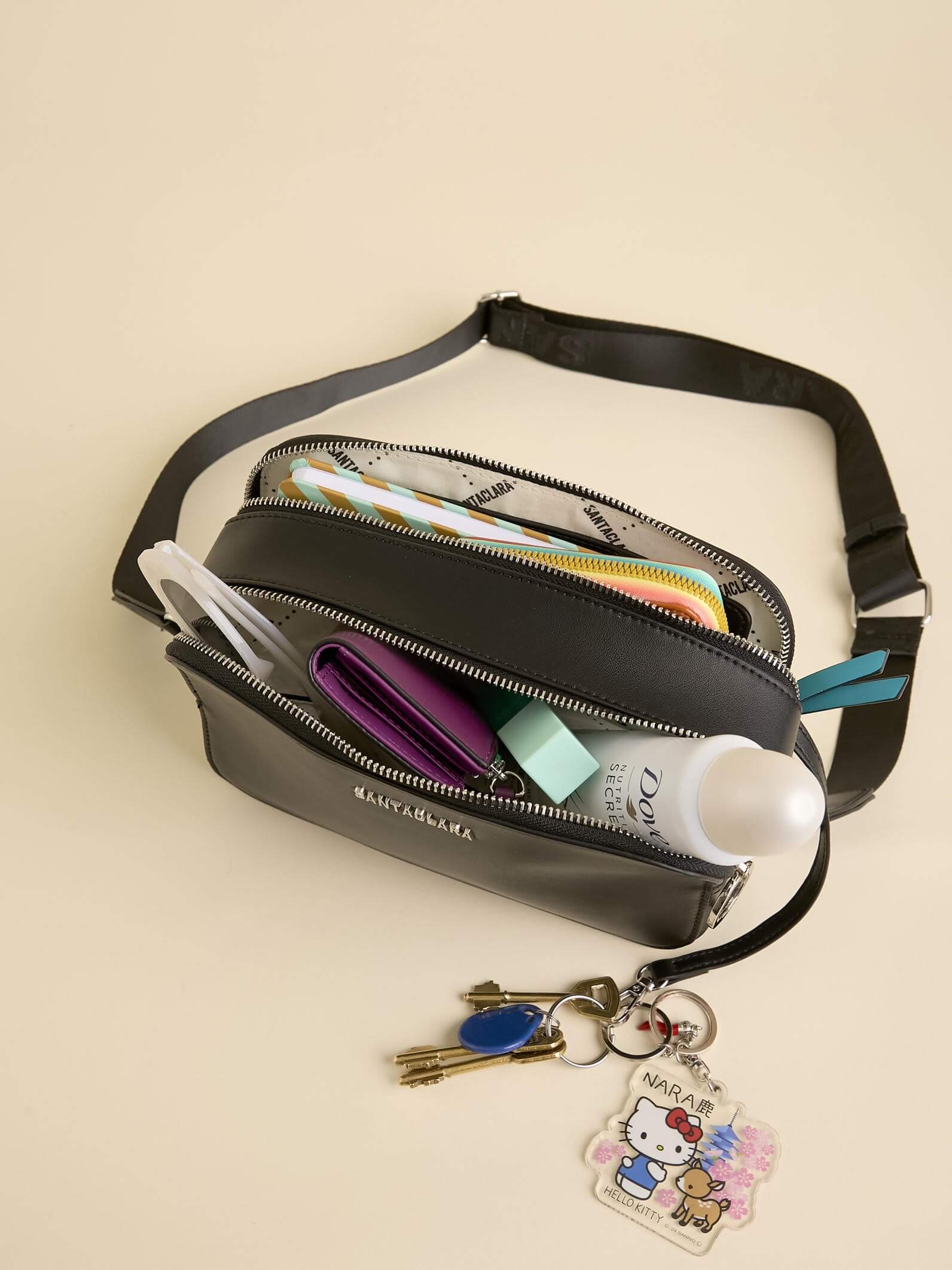 Bandolera Freya Negra Básica