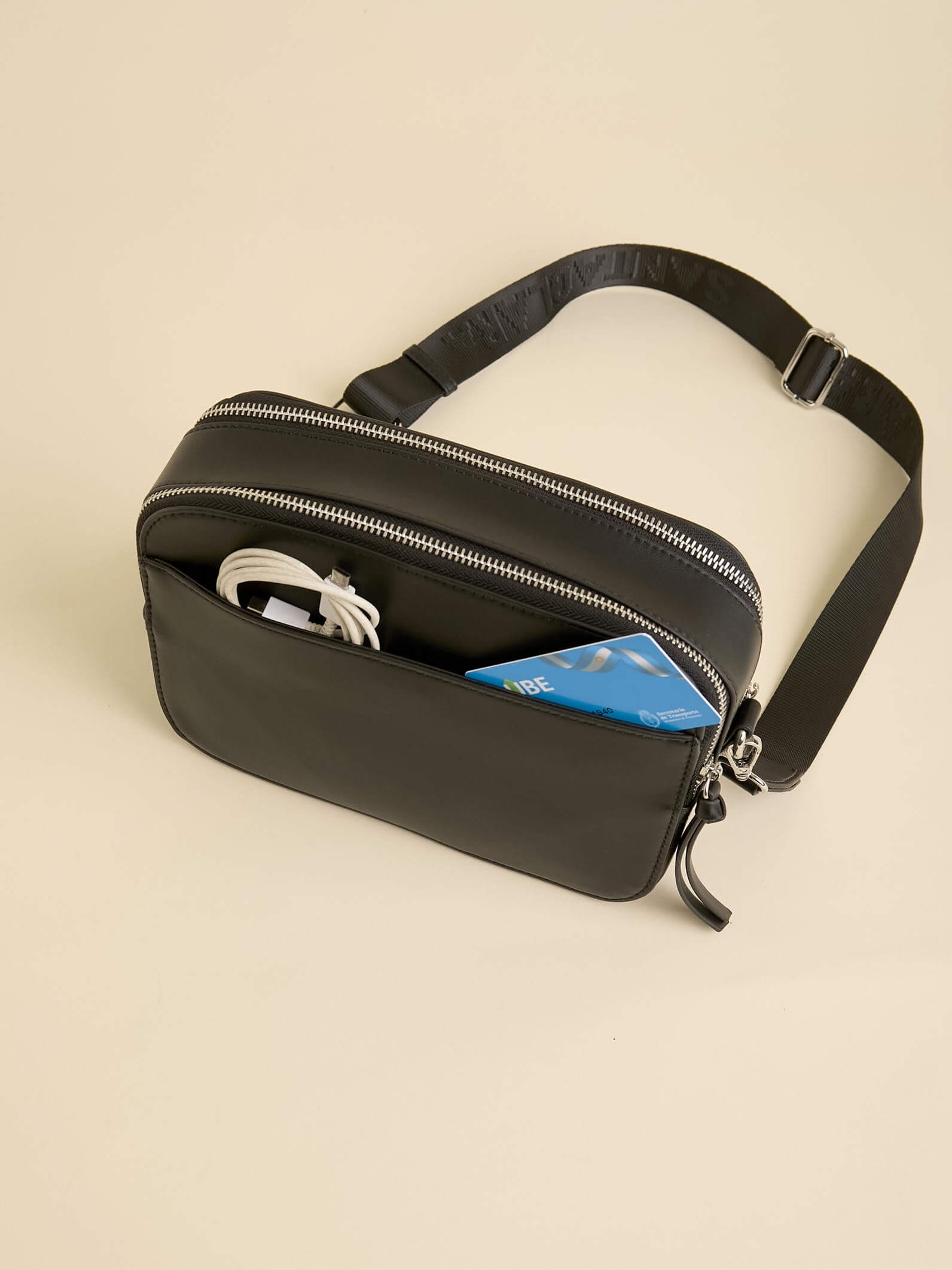 Bandolera Freya Negra Básica