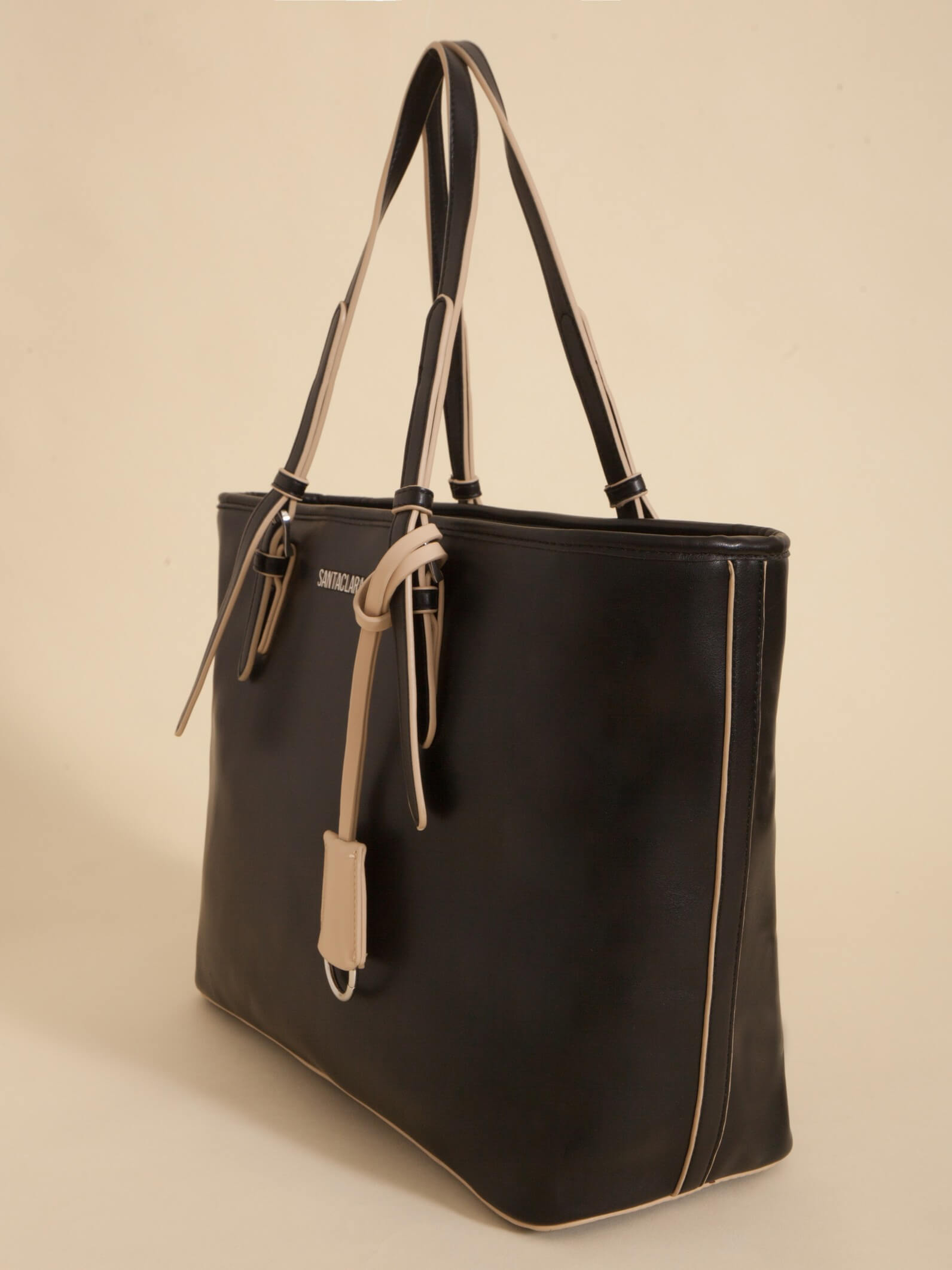 Cartera Shopper Nora Negra Porta Notebook