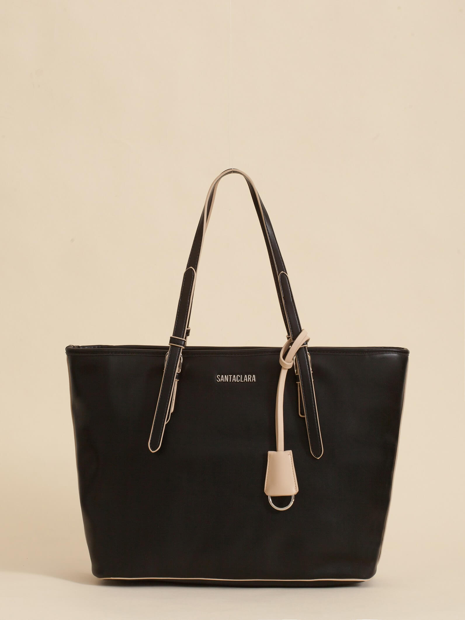 Cartera Shopper Nora Negra Porta Notebook