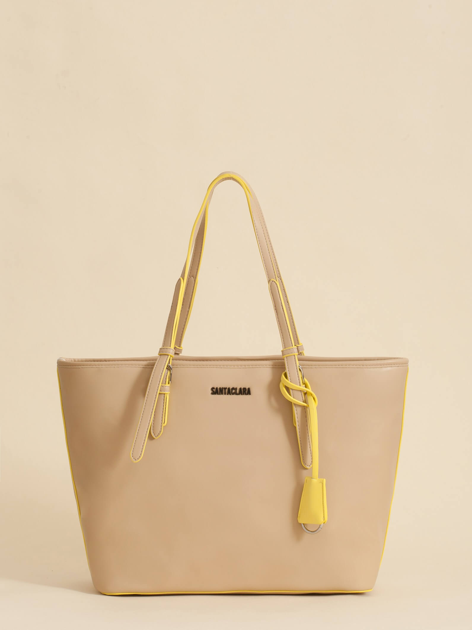 Cartera Shopper Nora Beige Porta Notebook