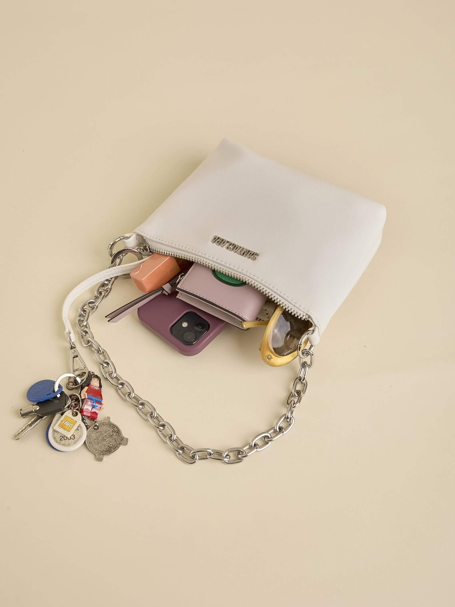 Minibag Agra Blanca Con Cadena