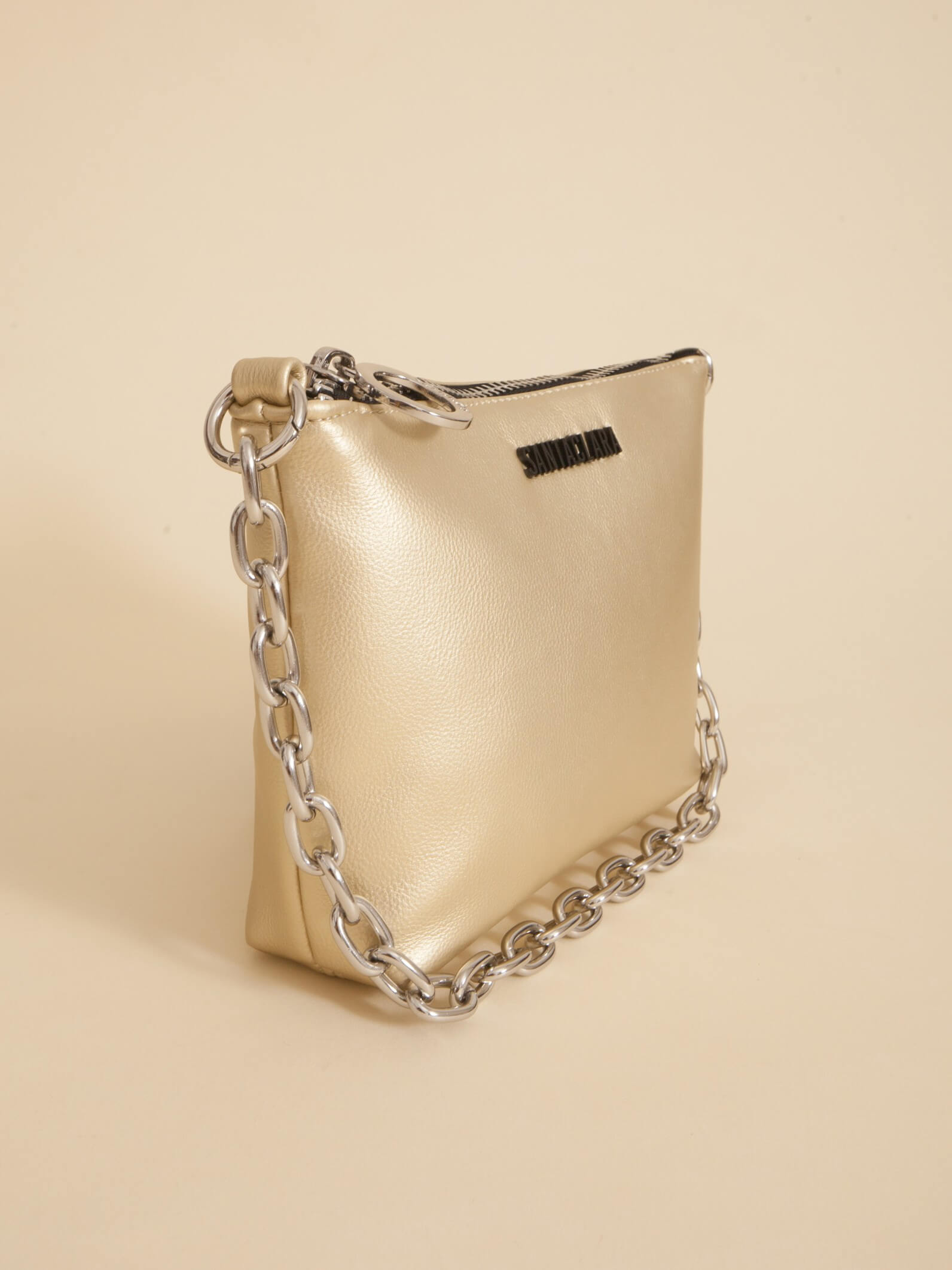 Minibag Agra Platino Con Cadena