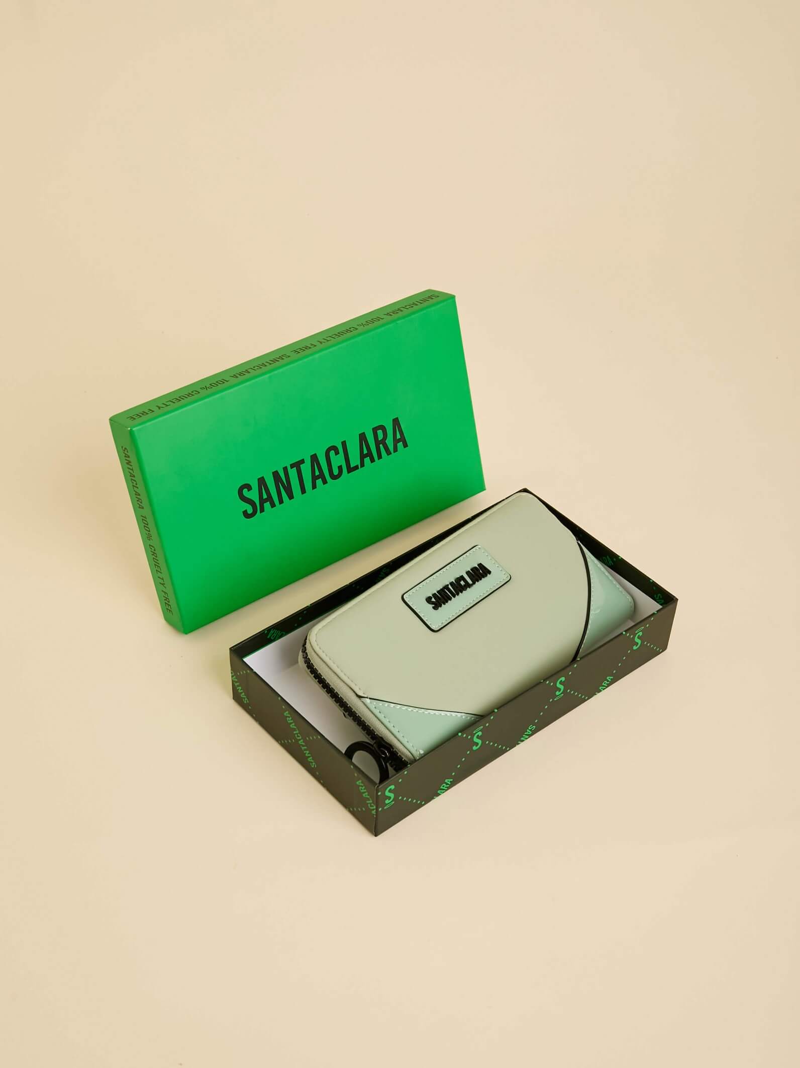 Billetera Jade  Menta Con Bloqueo RFID Anticloning