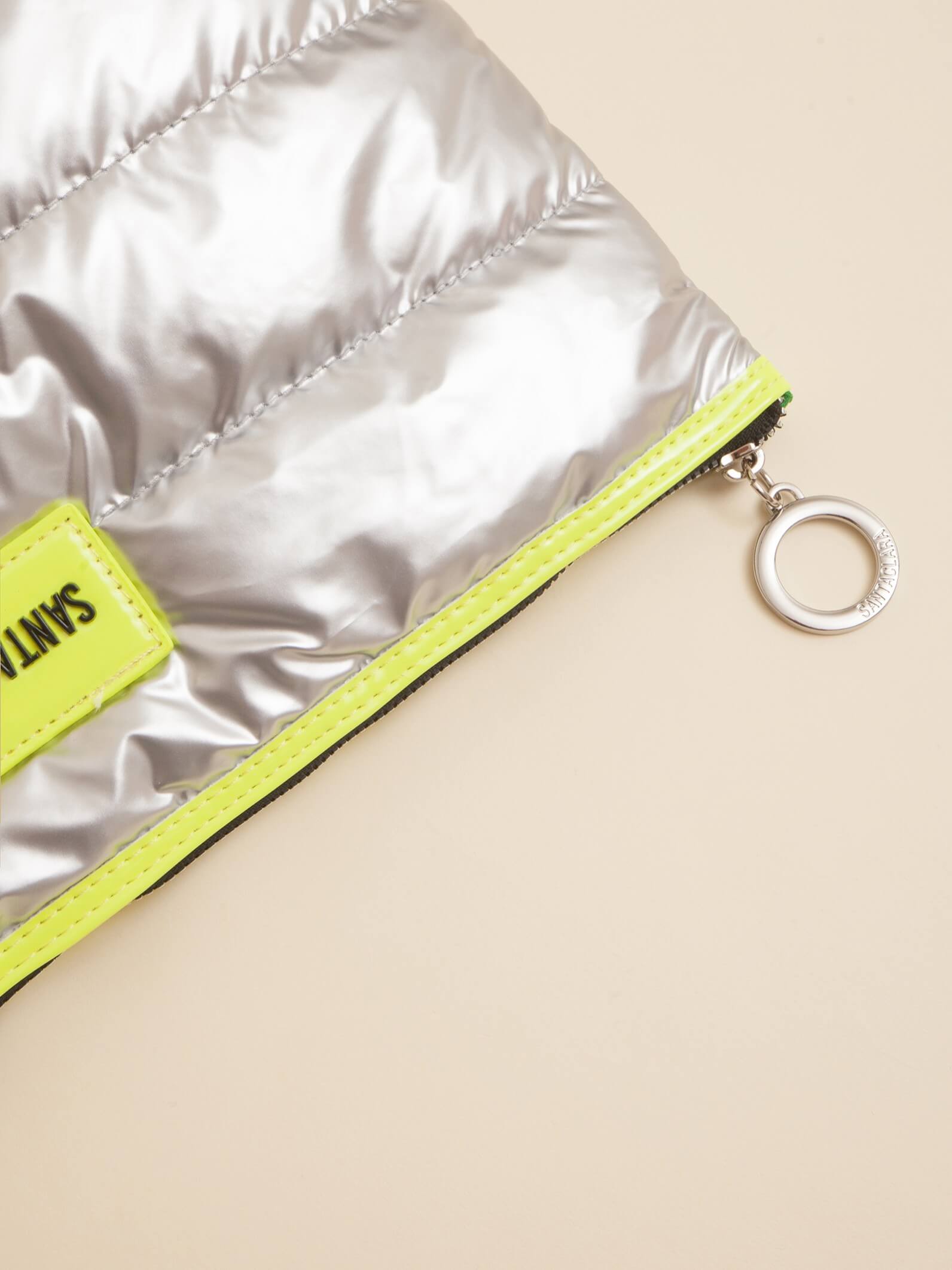 Neceser Maxi Puffer Plata