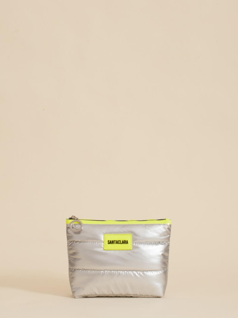 Neceser Puffer Plata