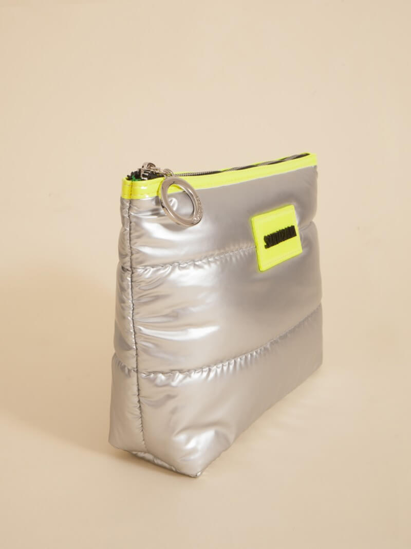 Neceser Puffer Plata