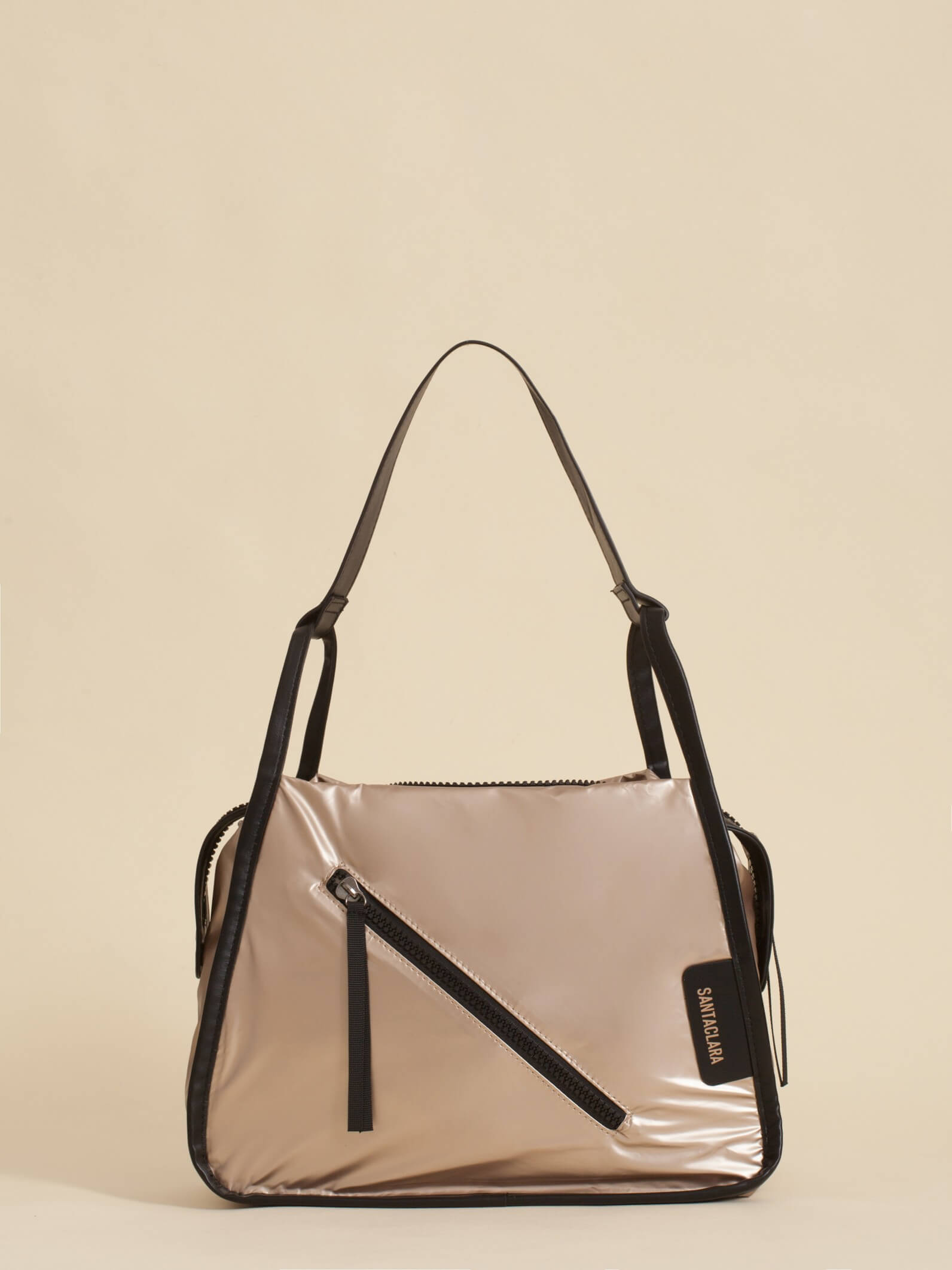 Cartera Nacar Platino Puffer