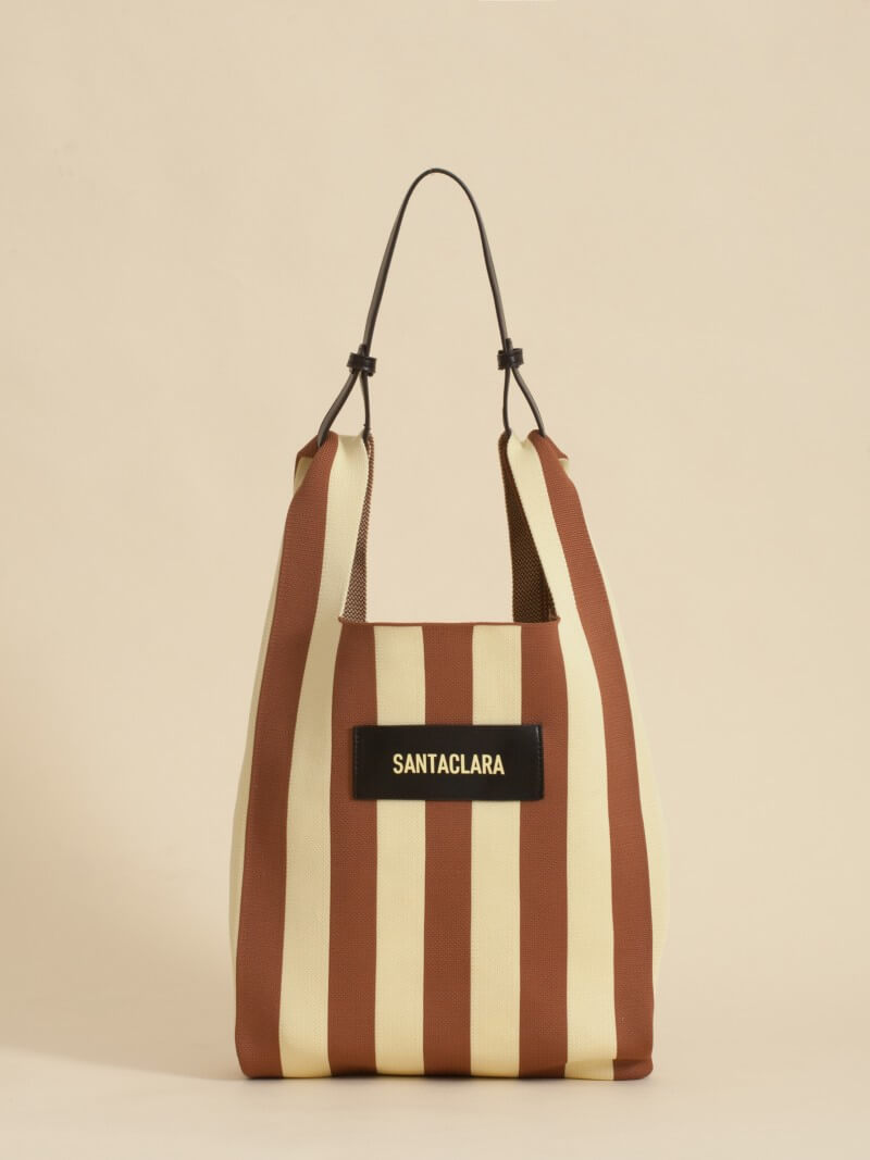 Tote Bag Tejida Stripes Amarillo
