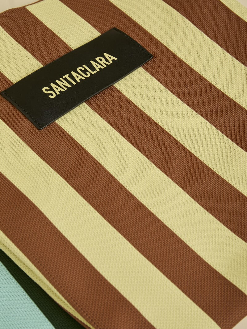 Tote Bag Tejida Stripes Amarillo