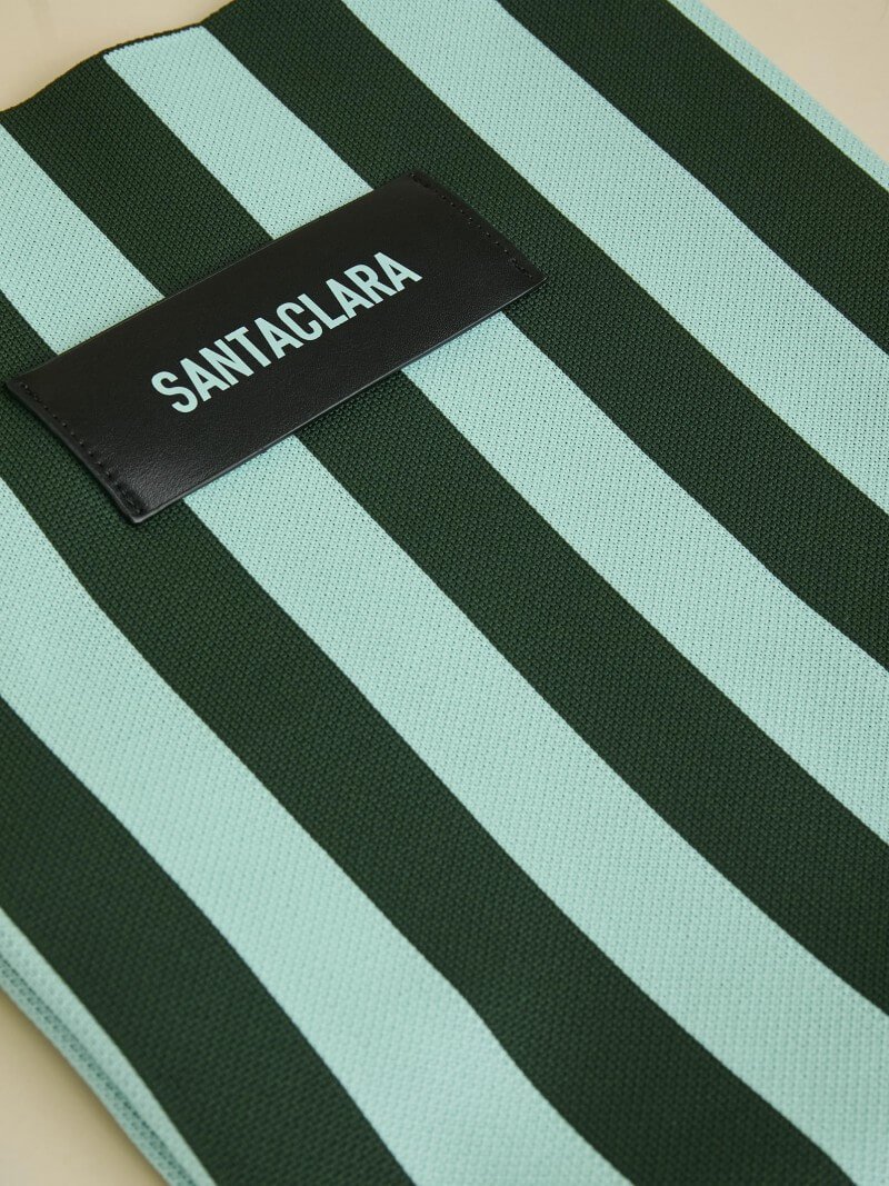 Tote Bag Tejida Stripes Verde