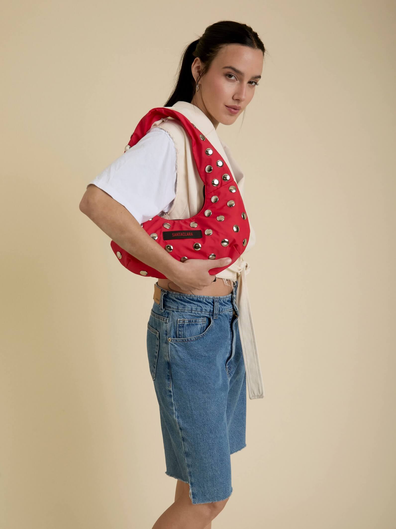 Minibag Magui Roja Con Tachas