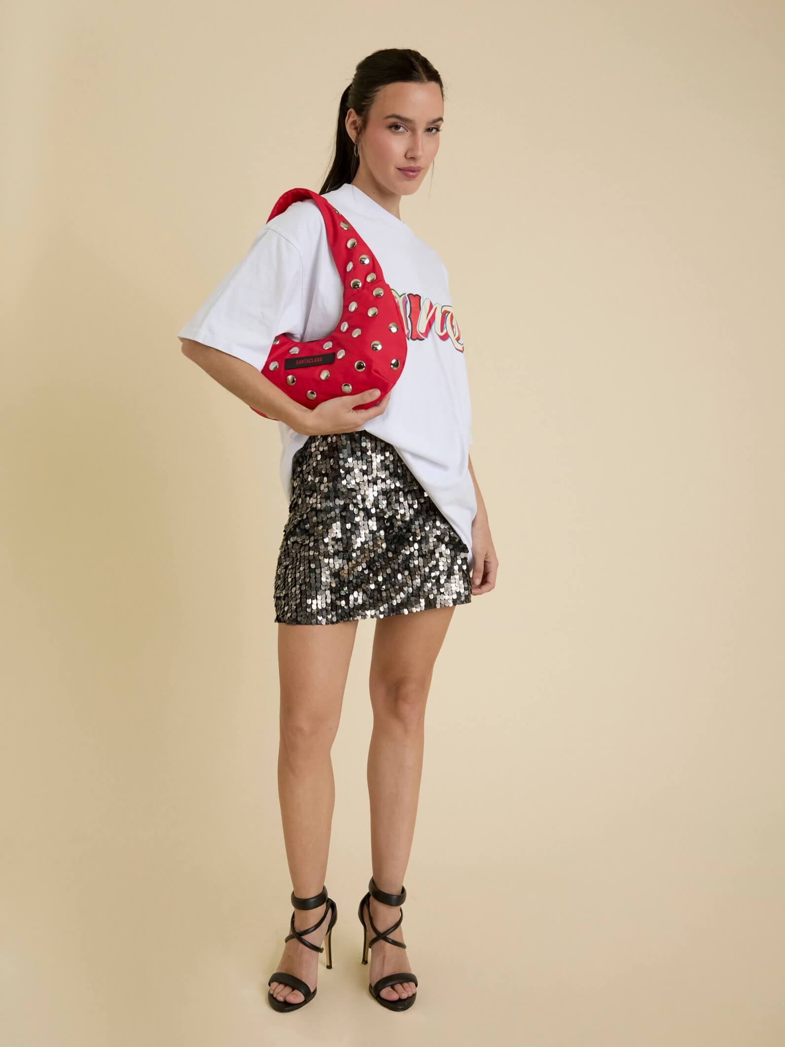 Minibag Magui Roja Con Tachas