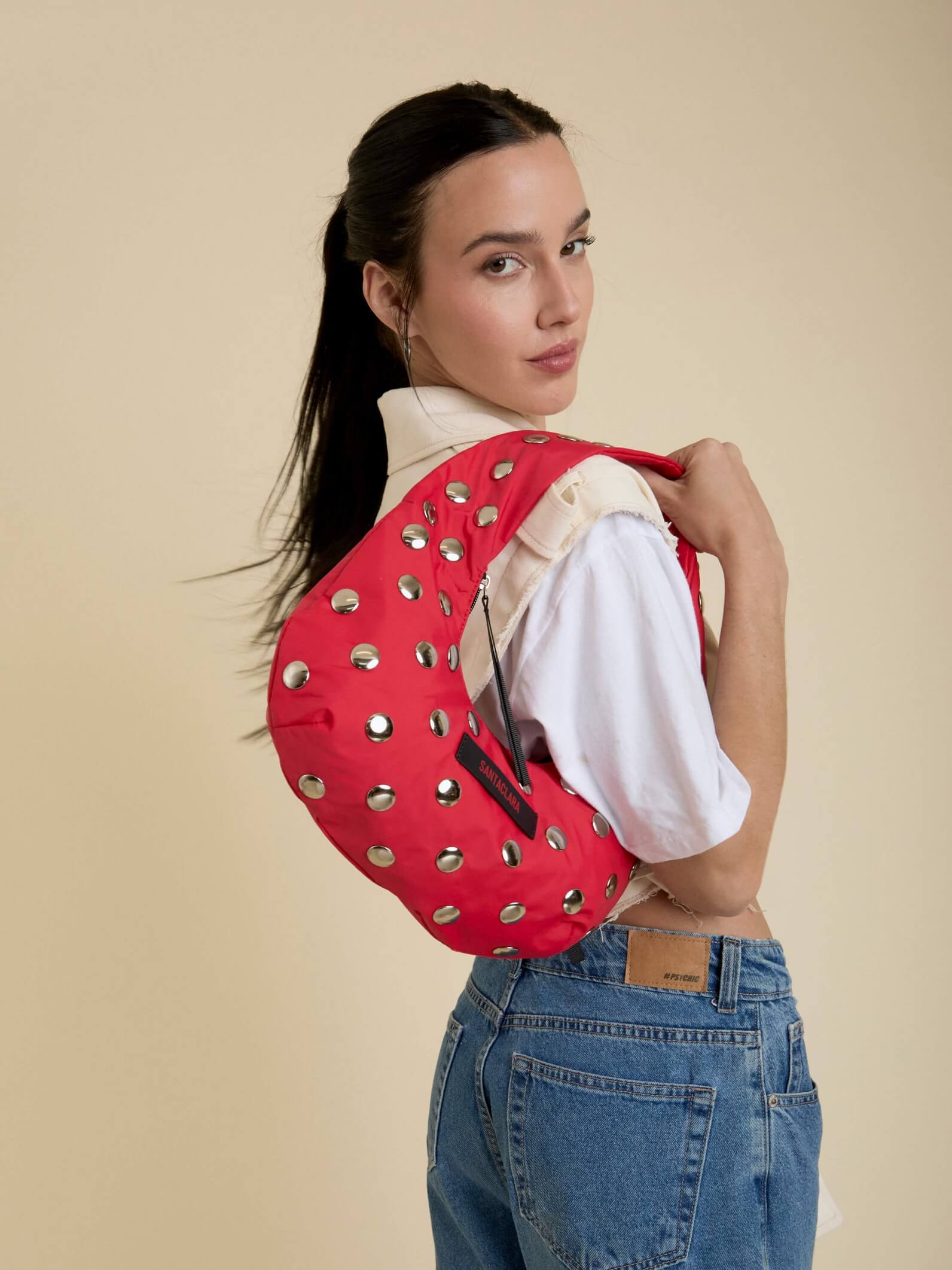 Minibag Magui Roja Con Tachas