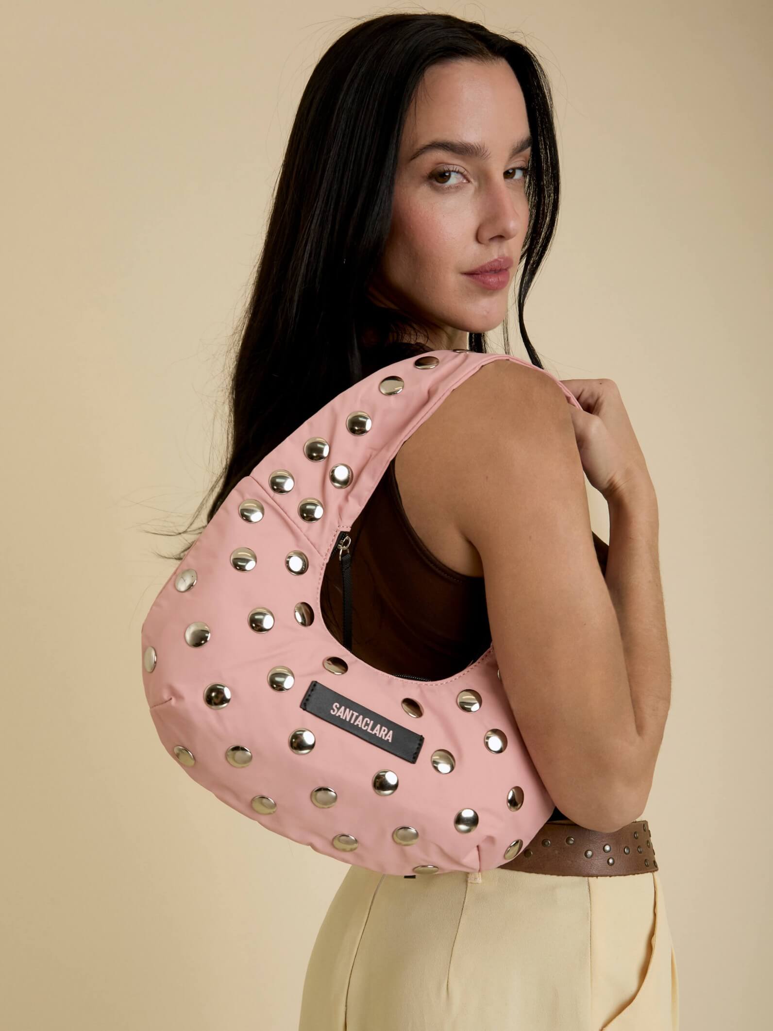 Minibag Magui Rosa Viejo Con Tachas