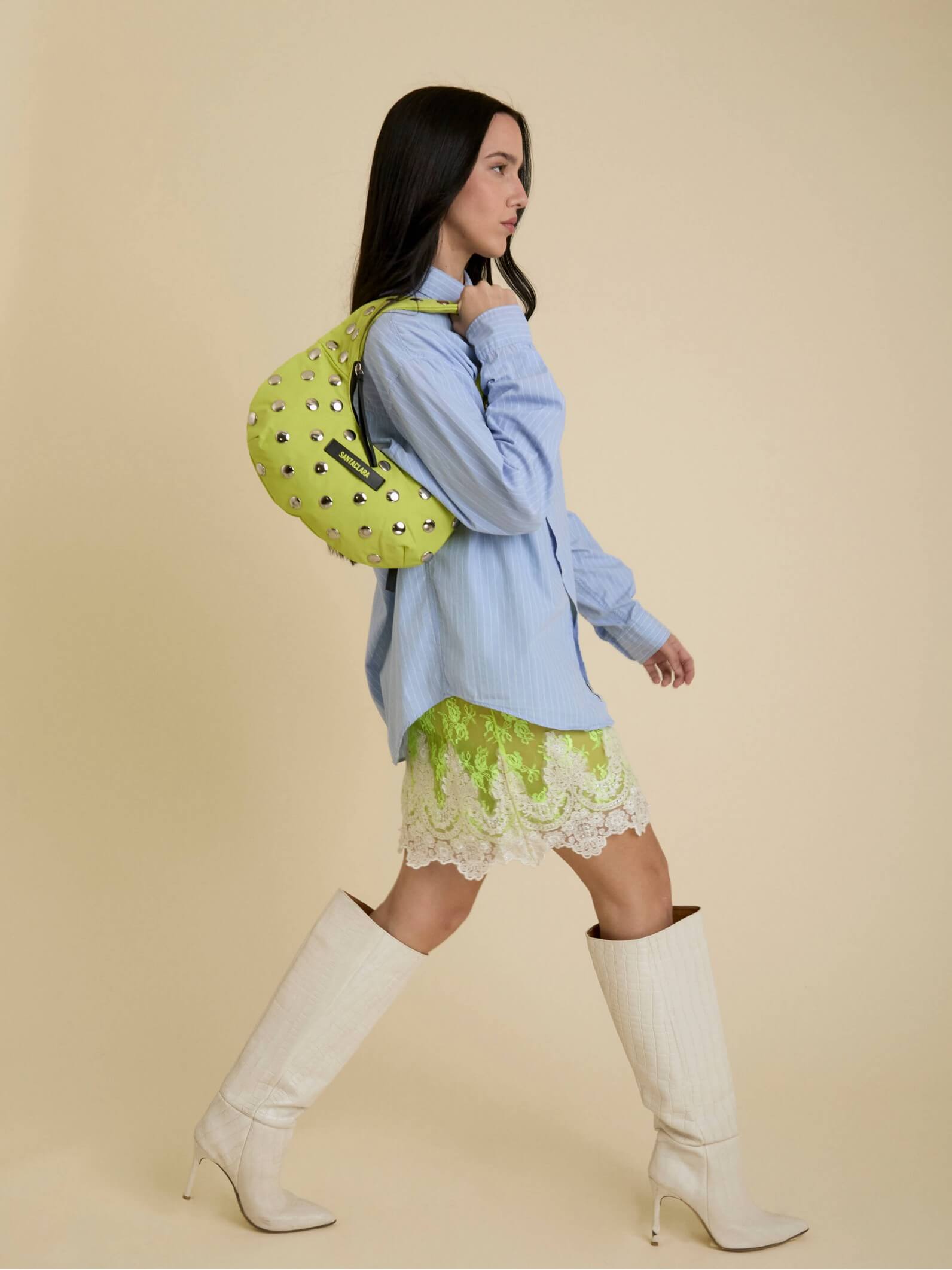 Minibag Magui Lima Con Tachas