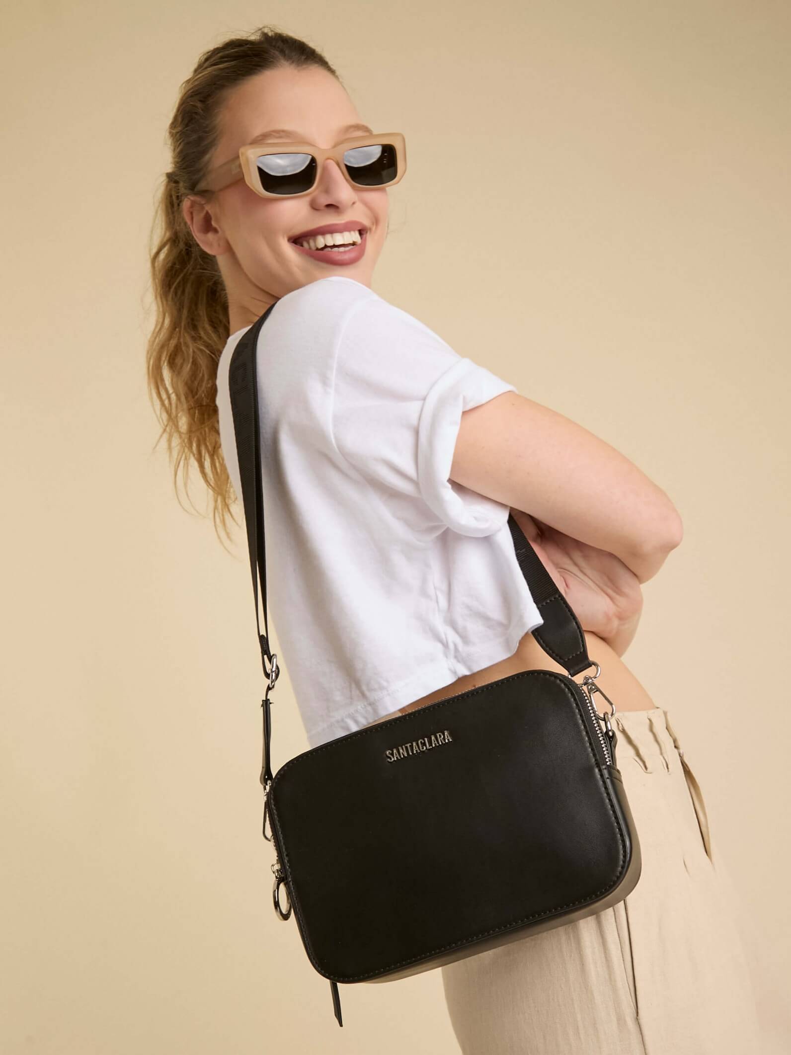 Bandolera Freya Negra Básica