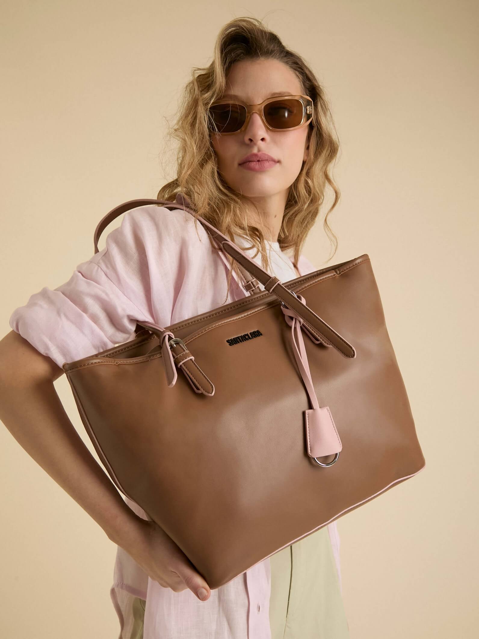 Cartera Shopper Nora Cafe Mocka Mousse Porta Notebook