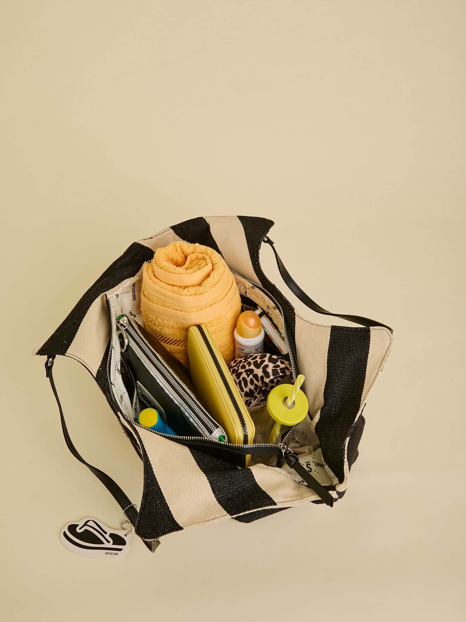 Cartera Shopper Raya Negra