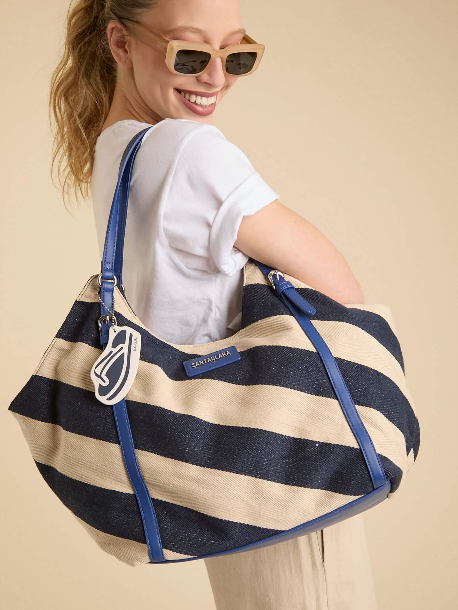 Cartera Shopper Raya Azul