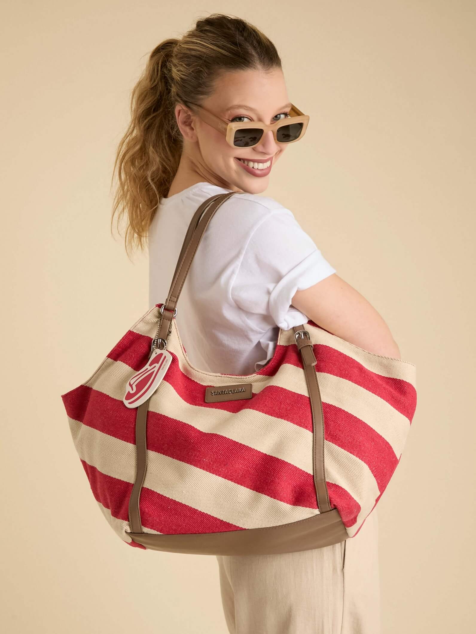 Cartera Shopper Raya Roja