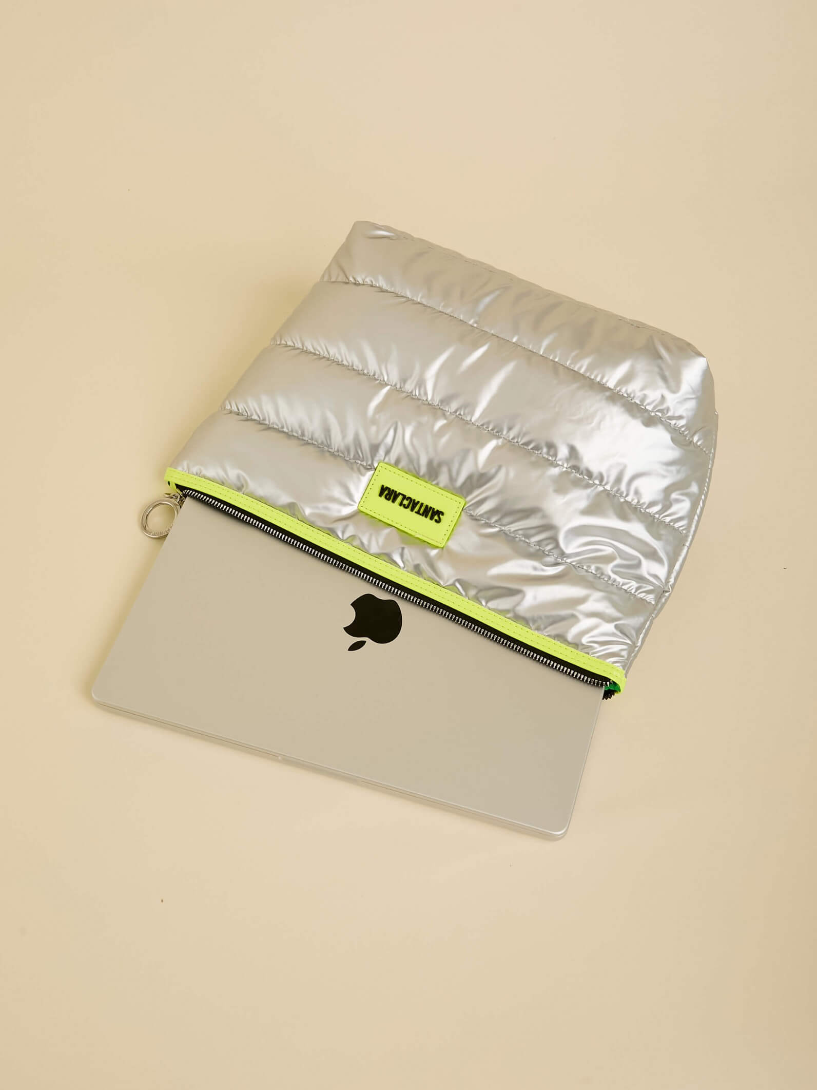 Neceser Maxi Puffer Plata