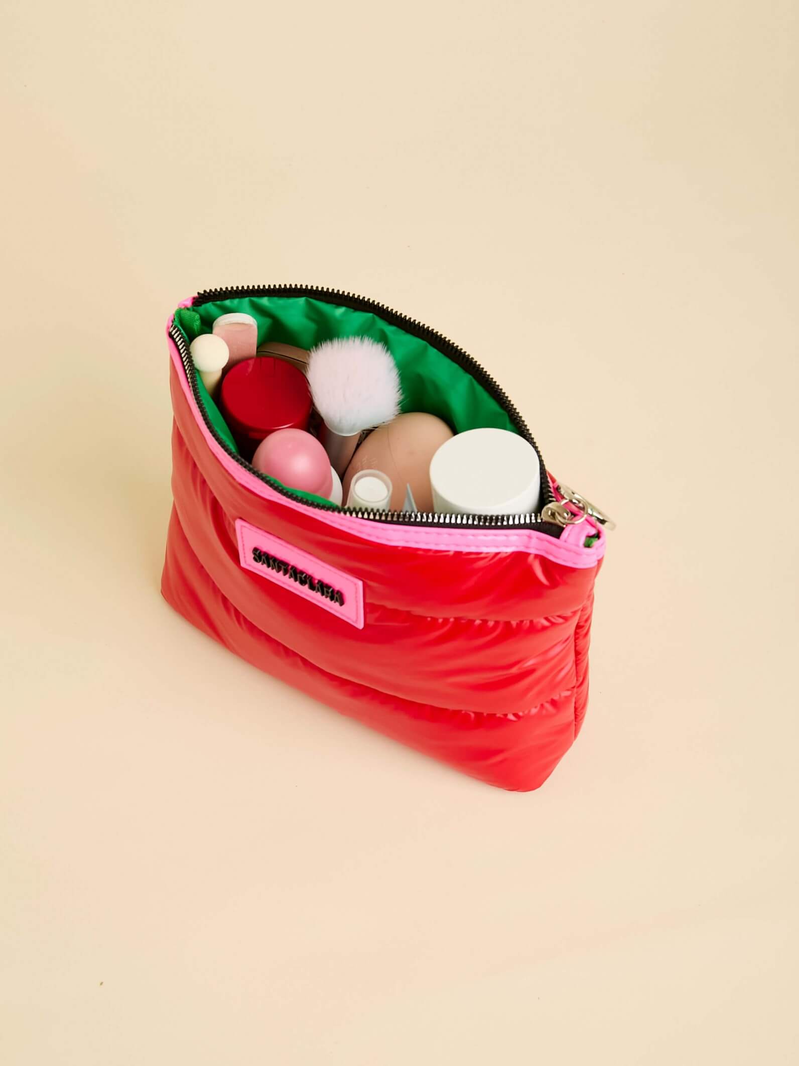 Neceser Puffer Rojo Impermeable