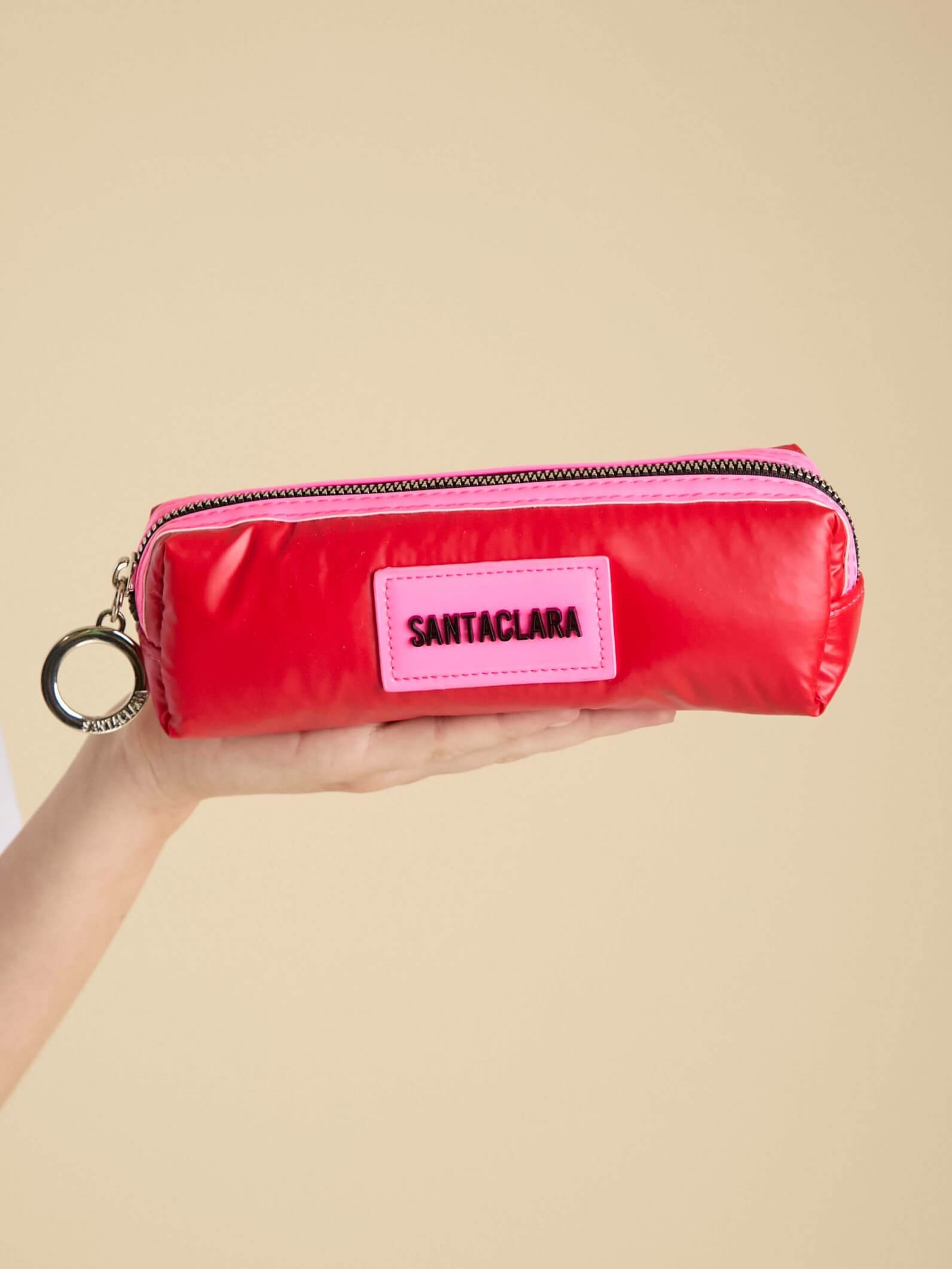 Neceser Cartuchera Puffer Rojo