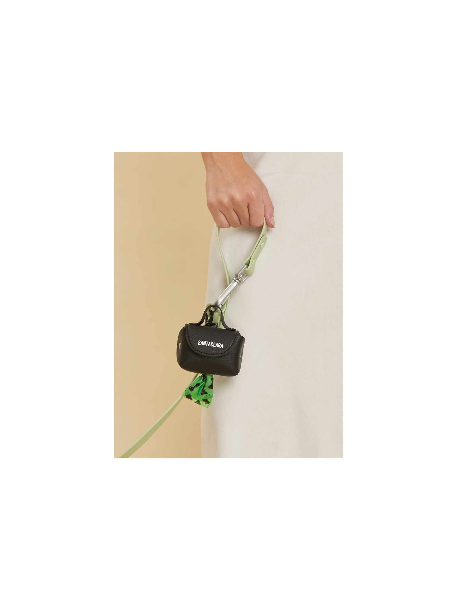 Poop Bag Huella Negro Para Mascotas