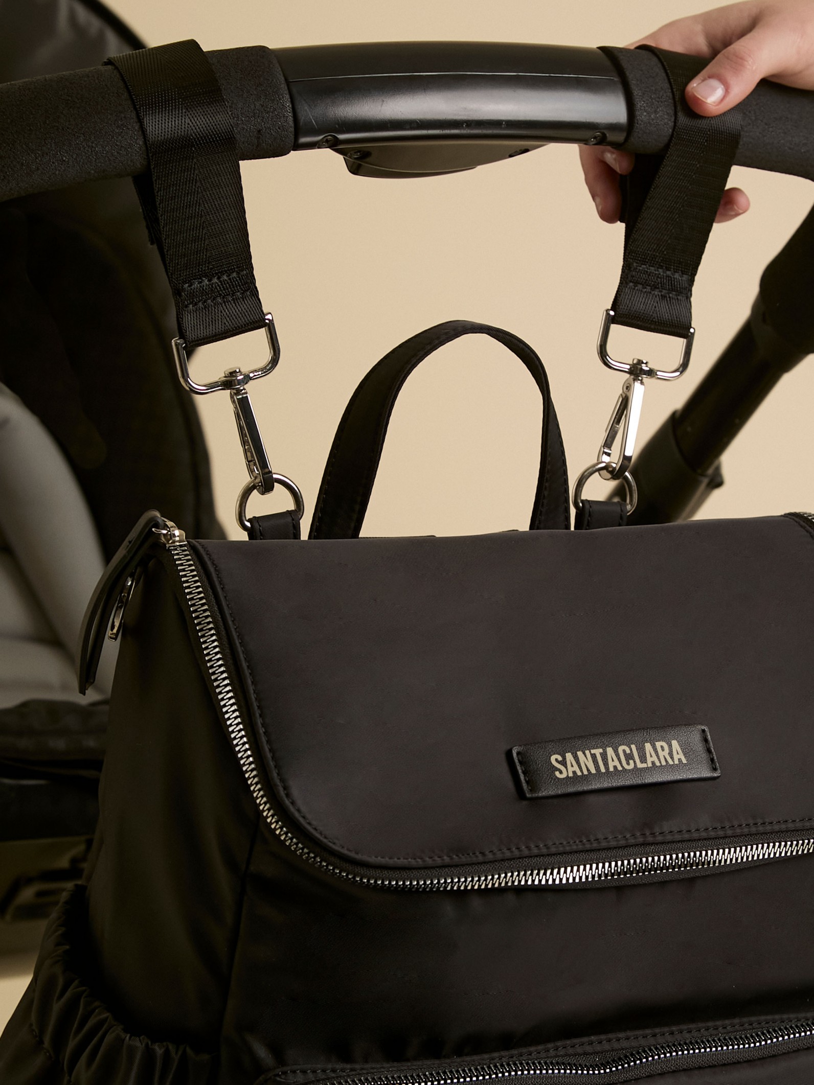 Mochila Maternal Nido Negra Con Cambiador Incluído